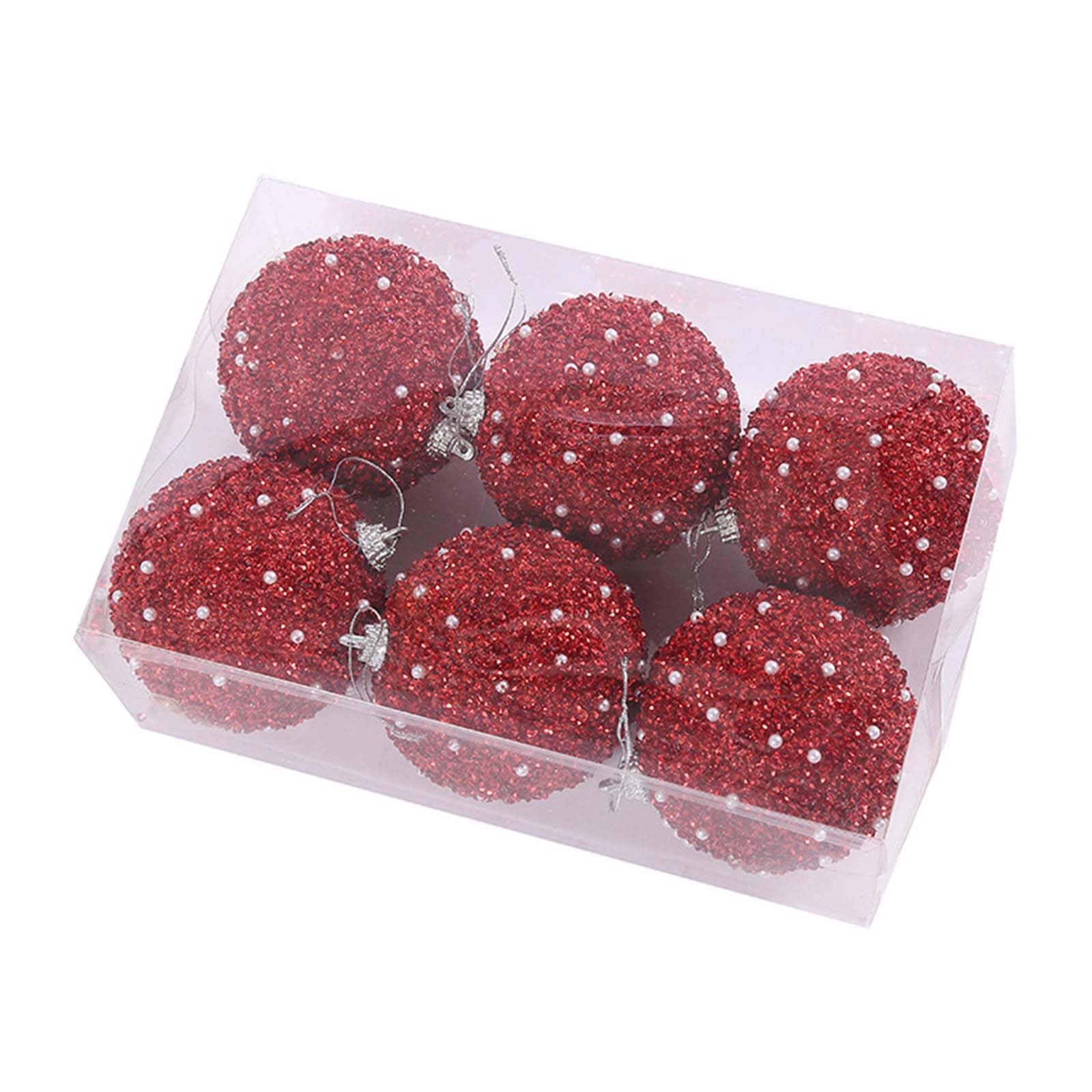 Elnwnnkc 1box Christmas Balls Christmas Tree Ornaments Ball Hanging Tree Pendant New Year Gift Navidad Home Party Decor Balls