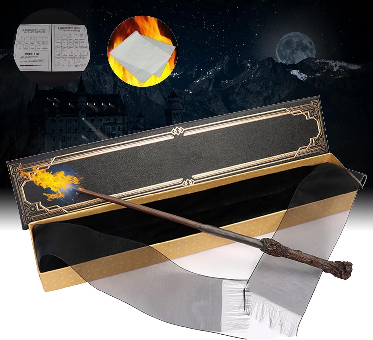 Buy Fireball Magic Wand, Cosplay Shooting Flash Staff Wand with