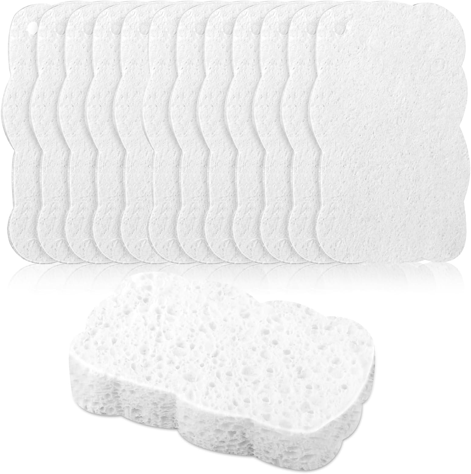 YTLX 12pcs Premium Heavy-Duty Household Cleaning Sponges Scratch-Free, Multi-Purpose Dish Scrub Sponges Reusable for Home Kitchen Cookware Bathroom, Safe Healthy Scrubbing Sponges Durable