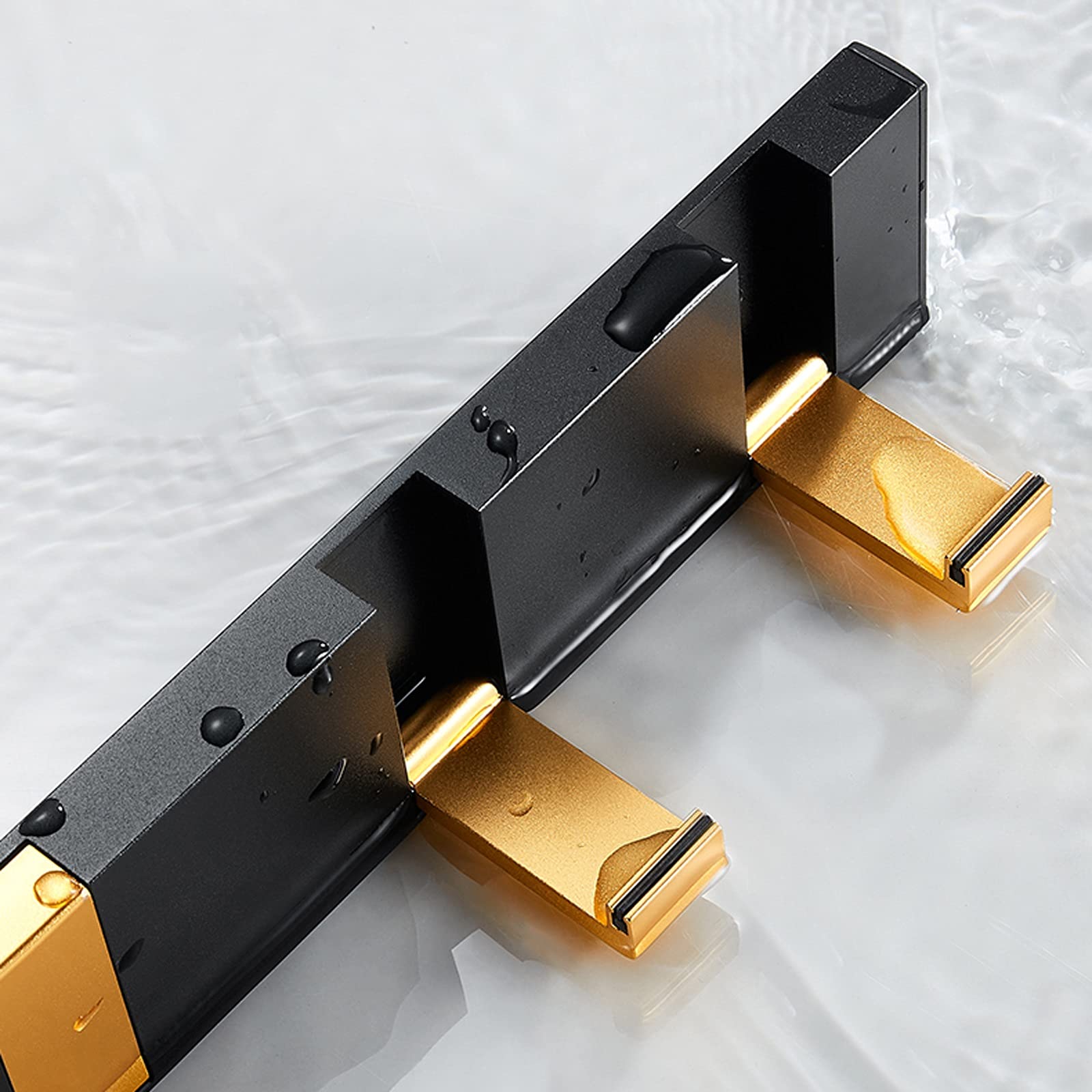 Estante de baño Toallero de baño, Soporte de Pared para Batas de Toalla, Entrada de baño, 5 Ganchos para Colgar, estantes flotantes de Gancho de 14,7 Pulgadas