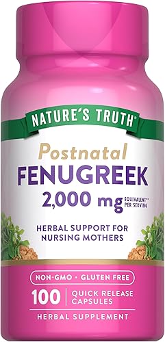 Miniatura 1 de Nature's Truth Cápsulas de semillas de fenogreco para mujeres | 2000 mg | 100 unidades | Suplemento sin OMG y sin gluten