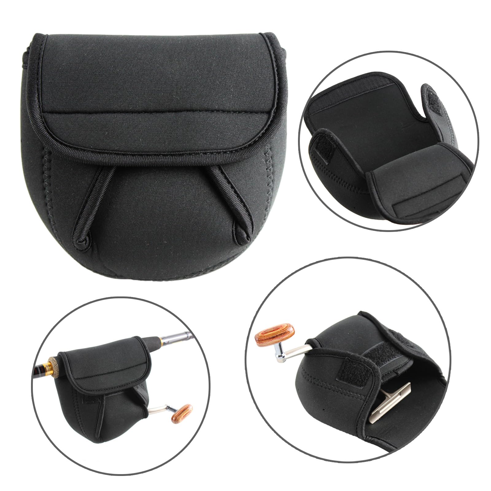 FGDTREE Portable Fishing Reel Pouches Bag Spinnings Reel Cover Case Bag Baitcasting Trolling Fishing Reel Protective Case Baitcasting Trolling Fishing Reel Protective Case