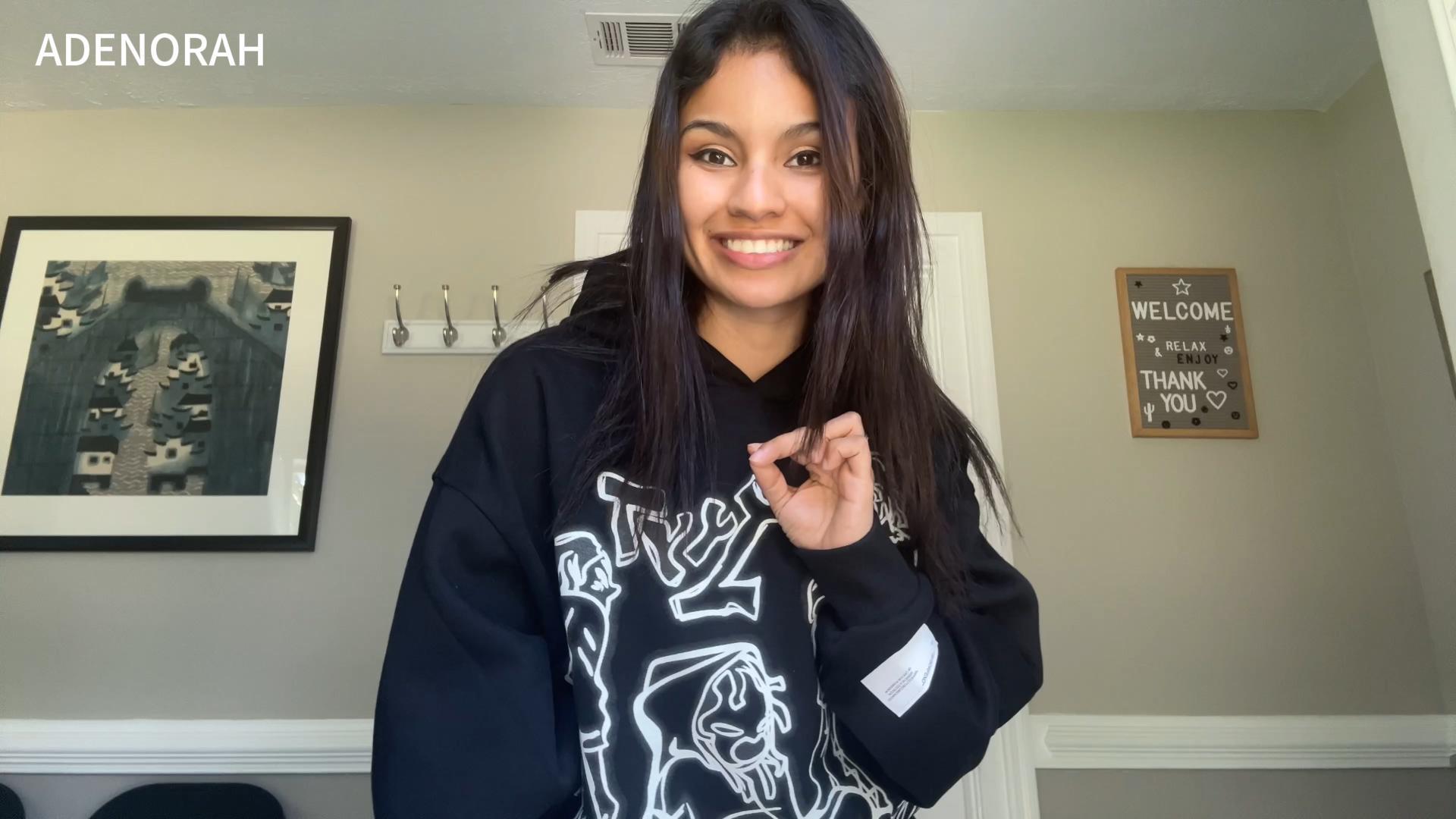 Amazon.com: Adenorah Womens Graphic Hoodies Pullover Oversized Y2K