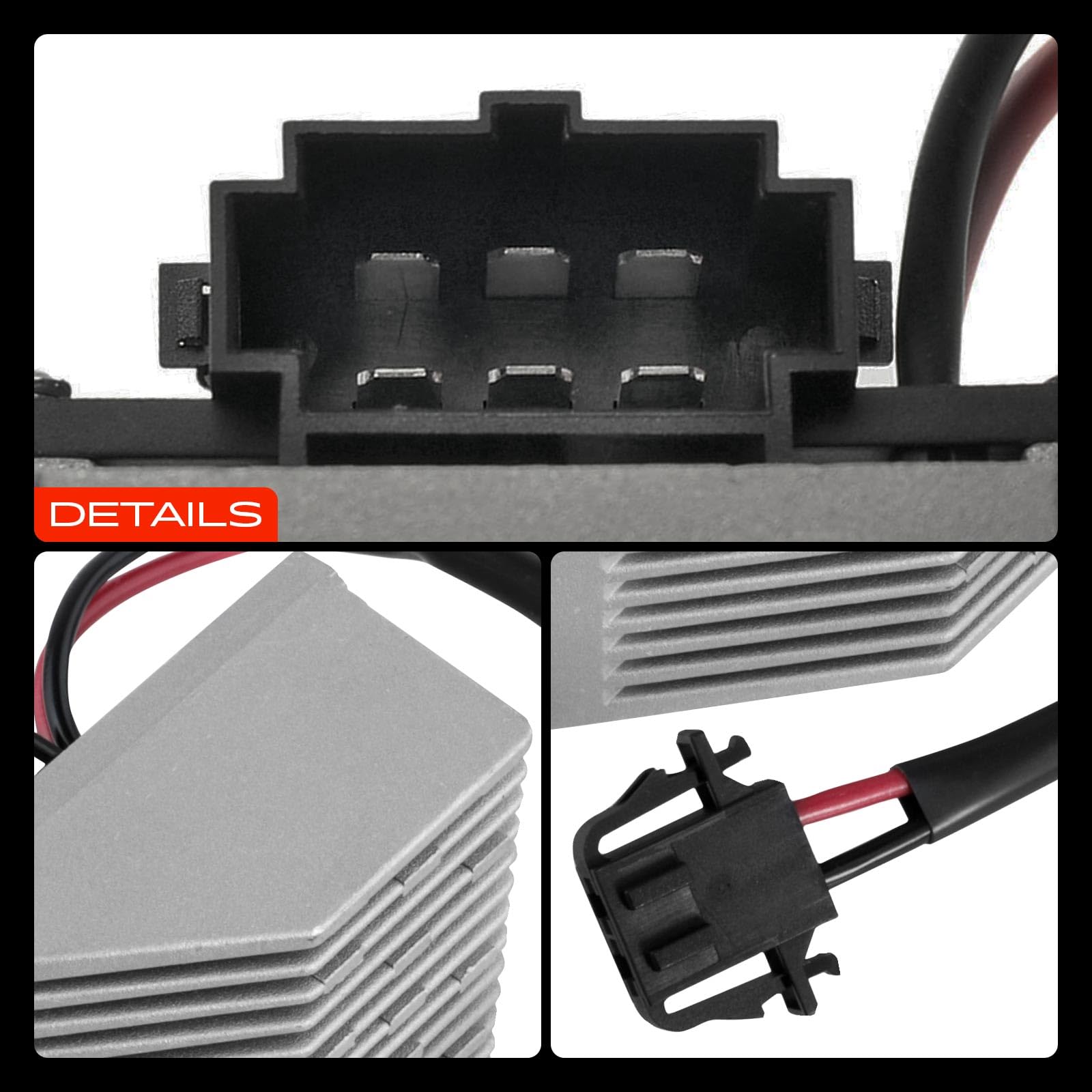 Frankberg Resistenza di riscaldamento Regolatore del ventilatore 6 Poli Compatibile con Polo 6C1 6R1 Polo 9A 9N Ibiza IV 6J5 6P1 Fabia III Station Wagon NJ5 Fabia II 542 Replace# 6Q1907521B