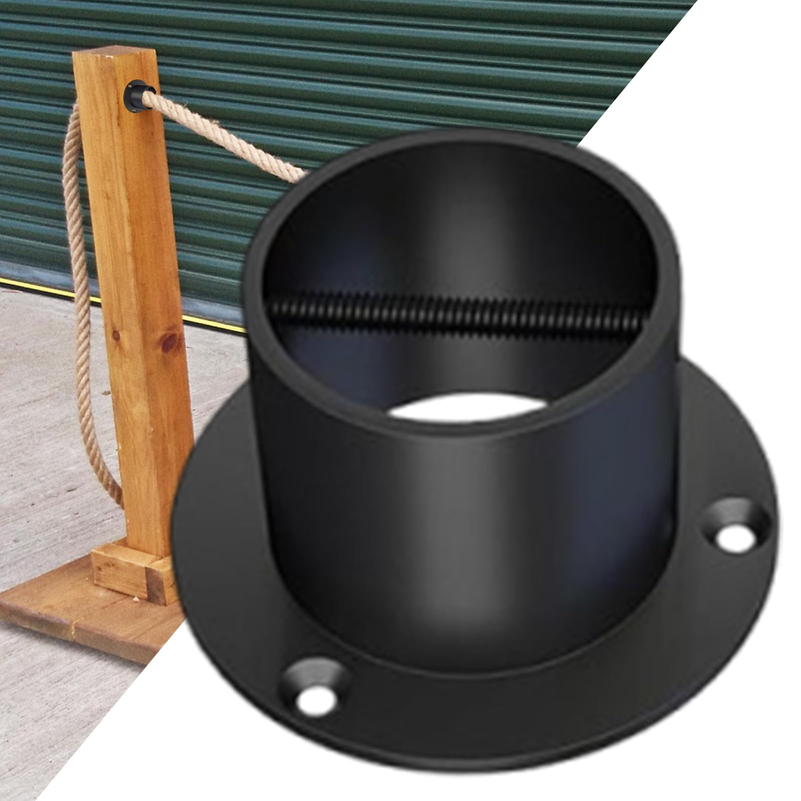 Tappi Terminali per Corde Fissaggio Nero per Carichi Pesanti | Portacorda Con Vite A Croce per fissaggio, supporti, uso esterno, recinzioni, deck, terrazza, giardino