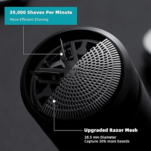 Miniatura 3 de Afeitadora eléctrica para hombres, maquinilla de afeitar eléctrica con recortadora de precisión, afeitadora portátil de viaje en seco y húmedo,
