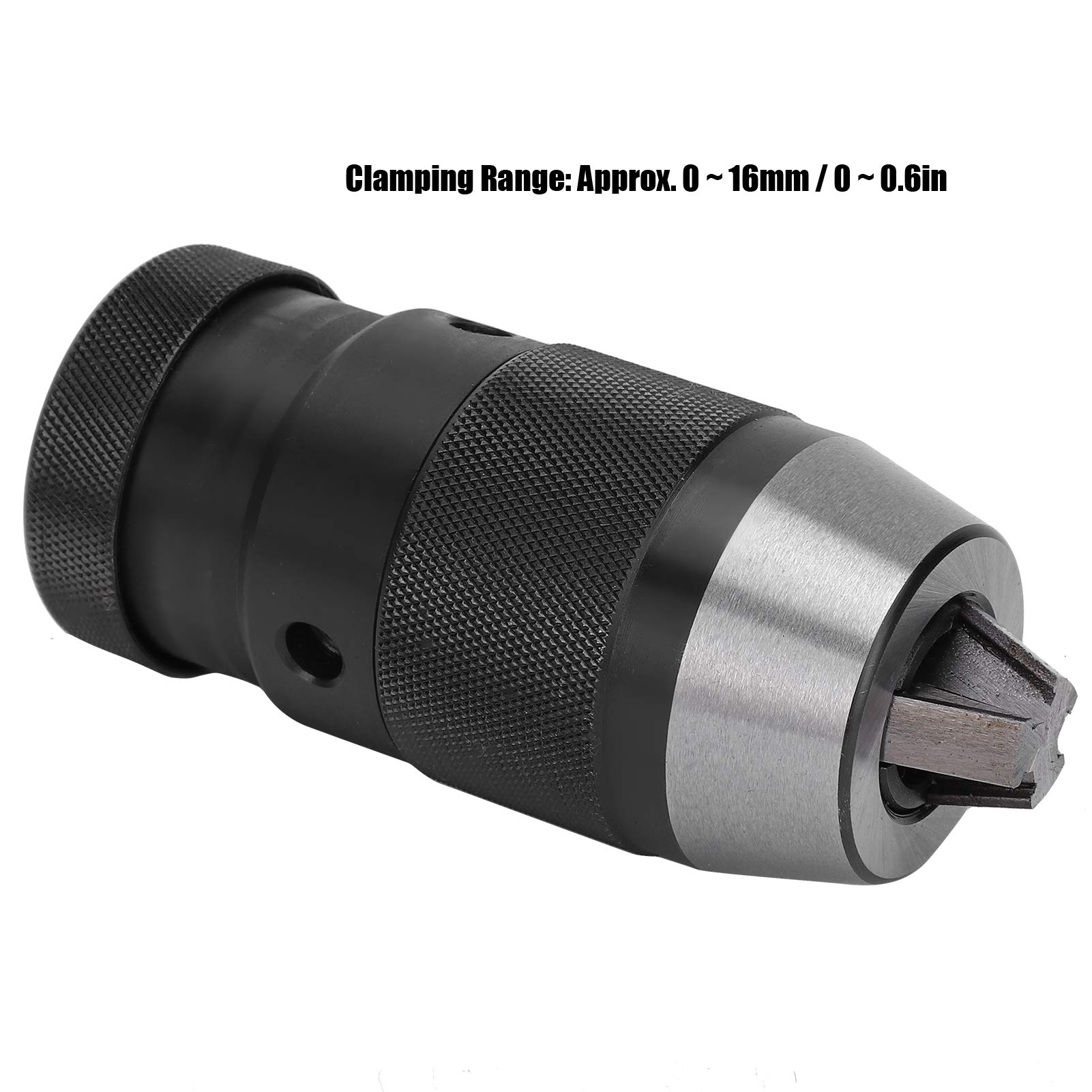 Mandrino per trapano autobloccante senza chiave B16 Precisione 0 16mm Adattatore per campo di serraggio per torni fresatrici Acciaio ad alta velocità Resistente al calore durevole