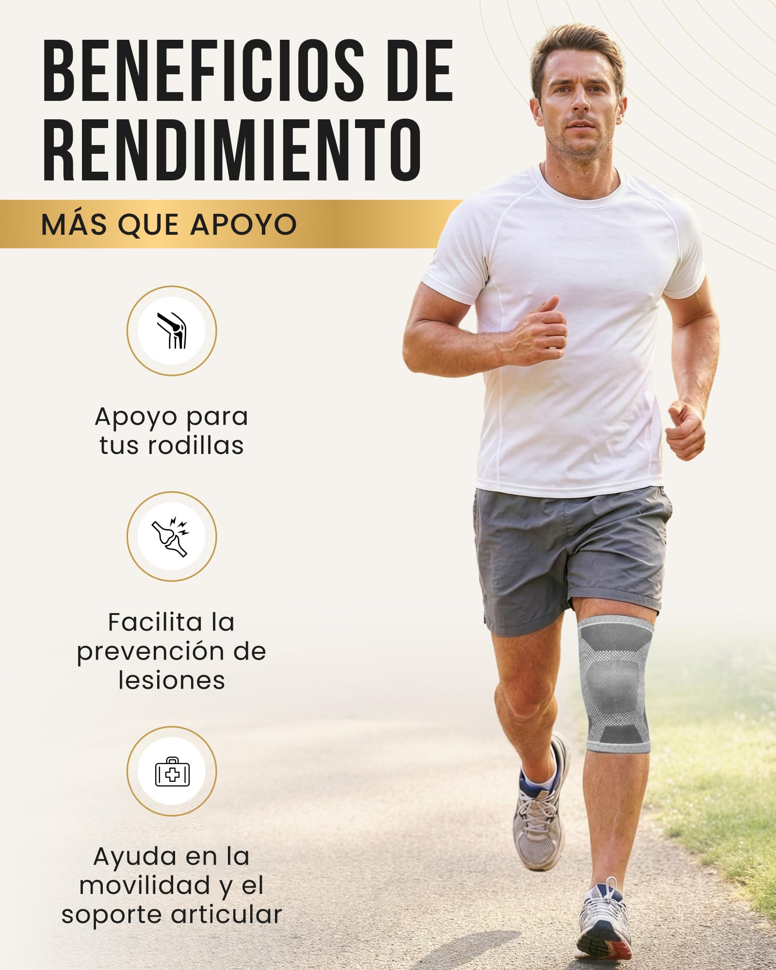 MagnetRX® Rodillera Compresión Magnética - Pack de 2 Rodilleras Ortopédicas con 17 Imanes de Neodimio para el Dolor de Rodilla Tendinitis y Artritis - Sujeción Rodilla con Magnetoterapia - Talla L