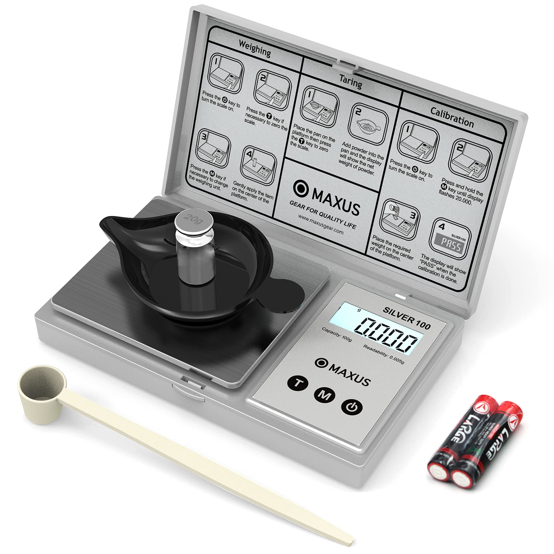 Buy MAXUS Digital Reloading Scale 1500 Grains x 0.1 gn Includes