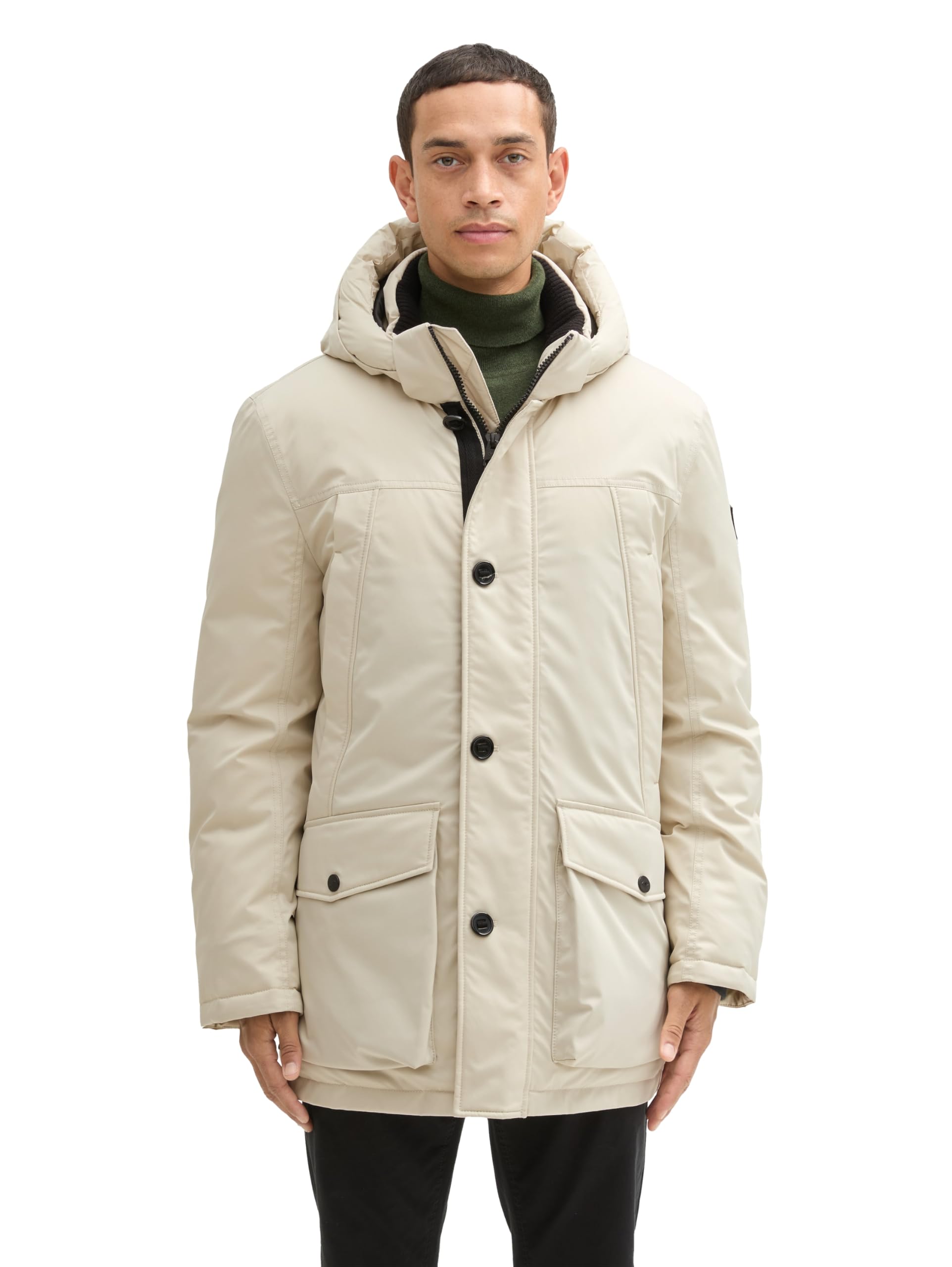 TOM TAILOR Herren 1041321 Arctic Winterpaka mit abnehmbarer Kapuze