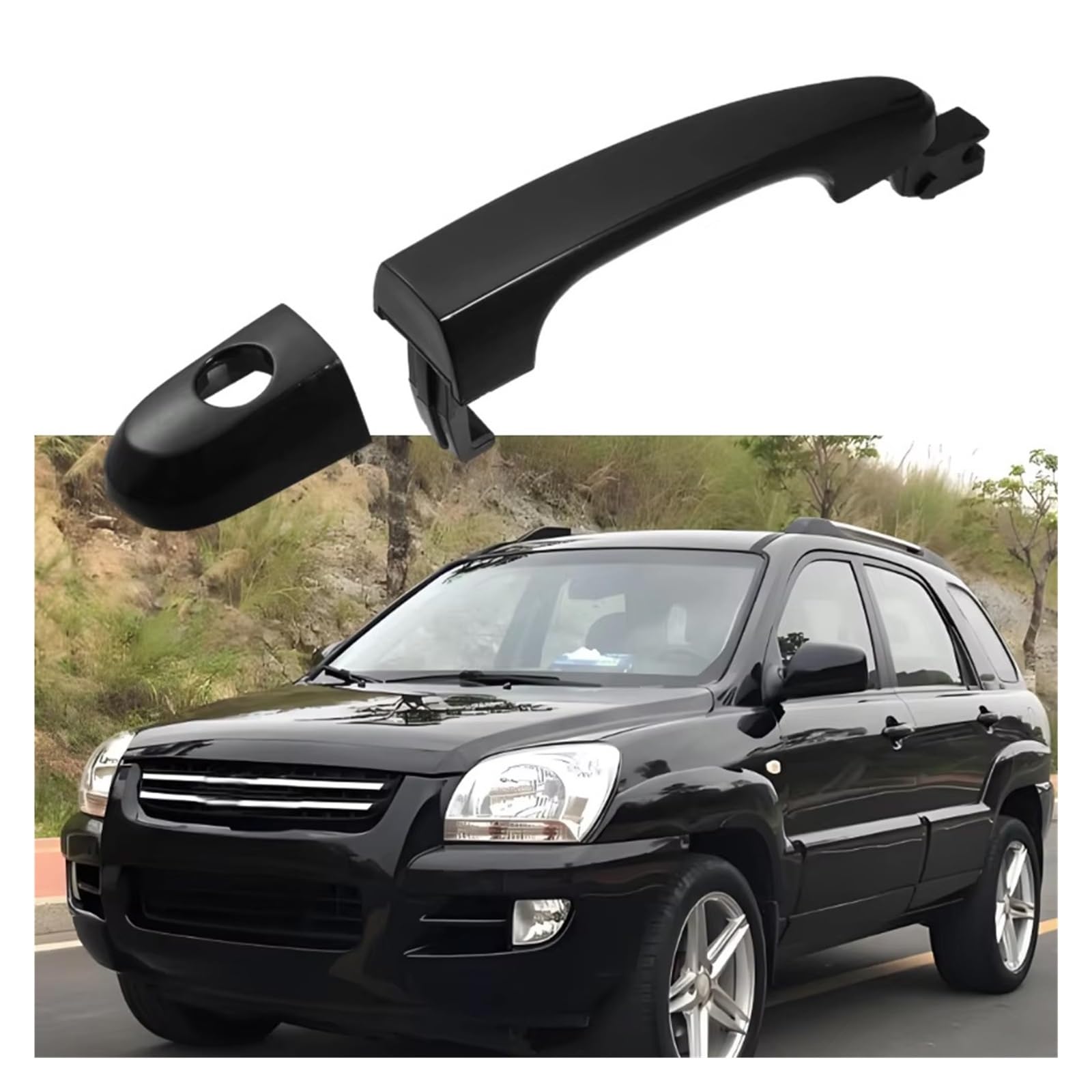 Vdifsvb Front Left Driver For Kia For Sportage 2005-2010 82651-1F010 82661-1F010 /Right Outside Exterior Door Handle Side Exterior Door Handle(Front Left Driver)