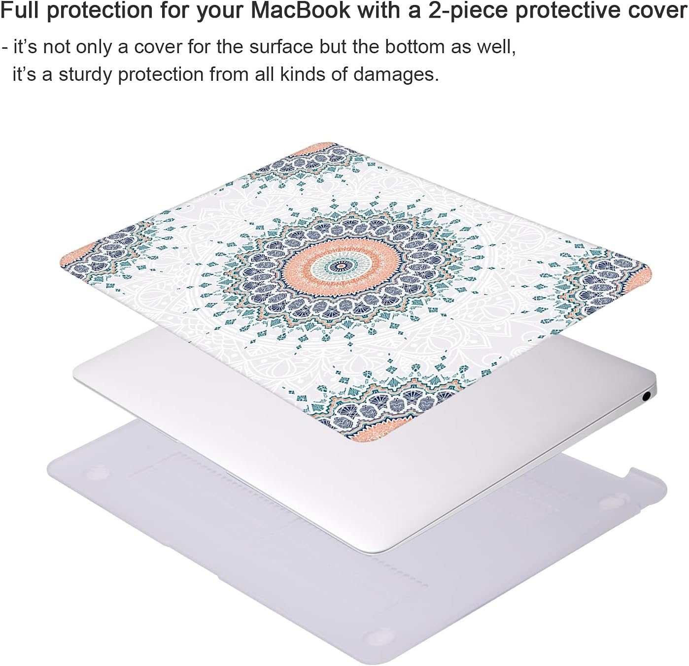 Blасk Frіdау Sаlе 2022 iCasso MacBook Air 13 Inch Case 2018-2020 Release A2337M1/ A2179/A1932 with Retina Display Touch ID,Hard Plastic Shell Case and Keyboard Cover Compatible Newest MacBook Air 13 - Mandala & Lace