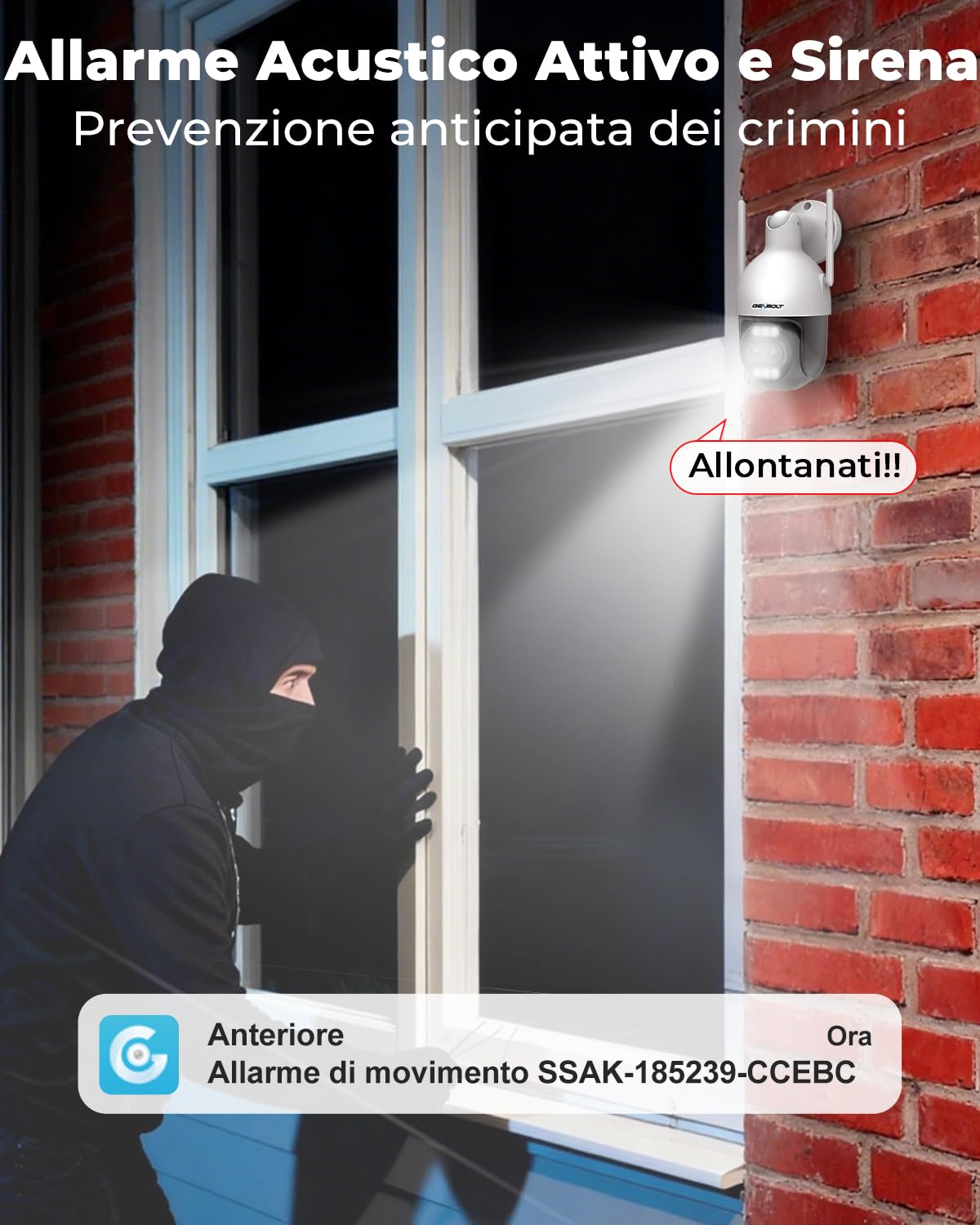GENBOLT 4K Telecamera Wi-Fi Esterno, Doppia Lente 8MP,Telecamera IP CCTV | Zoom Ibrido 10X,Registrazione 24/7,2.4/5GHz,PTZ,DC&POE,Visione Notturna Colori,Rilevamento Automatico di Persone/Veicoli,IP66