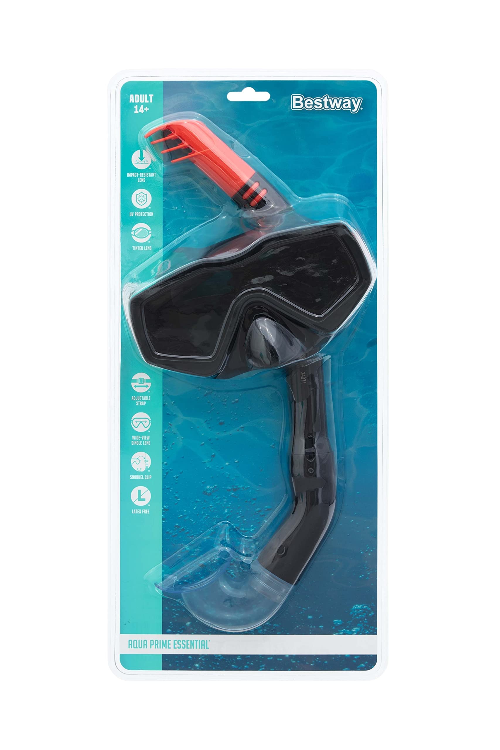 Bestway Aqua Prime Essential Snorkel Mask, Assorted Colours, 9,5 x 19 x 43 cm - Image 4