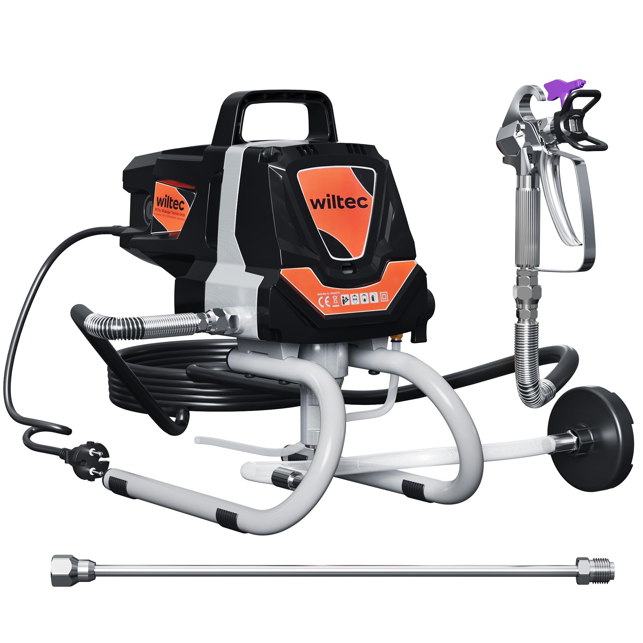 XPOtool Pulverizador de Pintura sin Aire Alta presión 207bar 1,5 l/min Boquilla y Barra de extensión