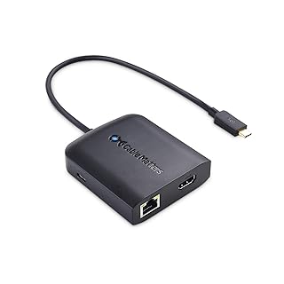 Cable Matters USB C Hub with HDMI 4K, 80W Charging, Gigabit Ethernet, and 3X USB in Black - USB-C and Thunderbolt 4 / USB4 / Thunderbolt 3 Port Compatible with Surface Pro 7, MacBook Pro, Dell XPS