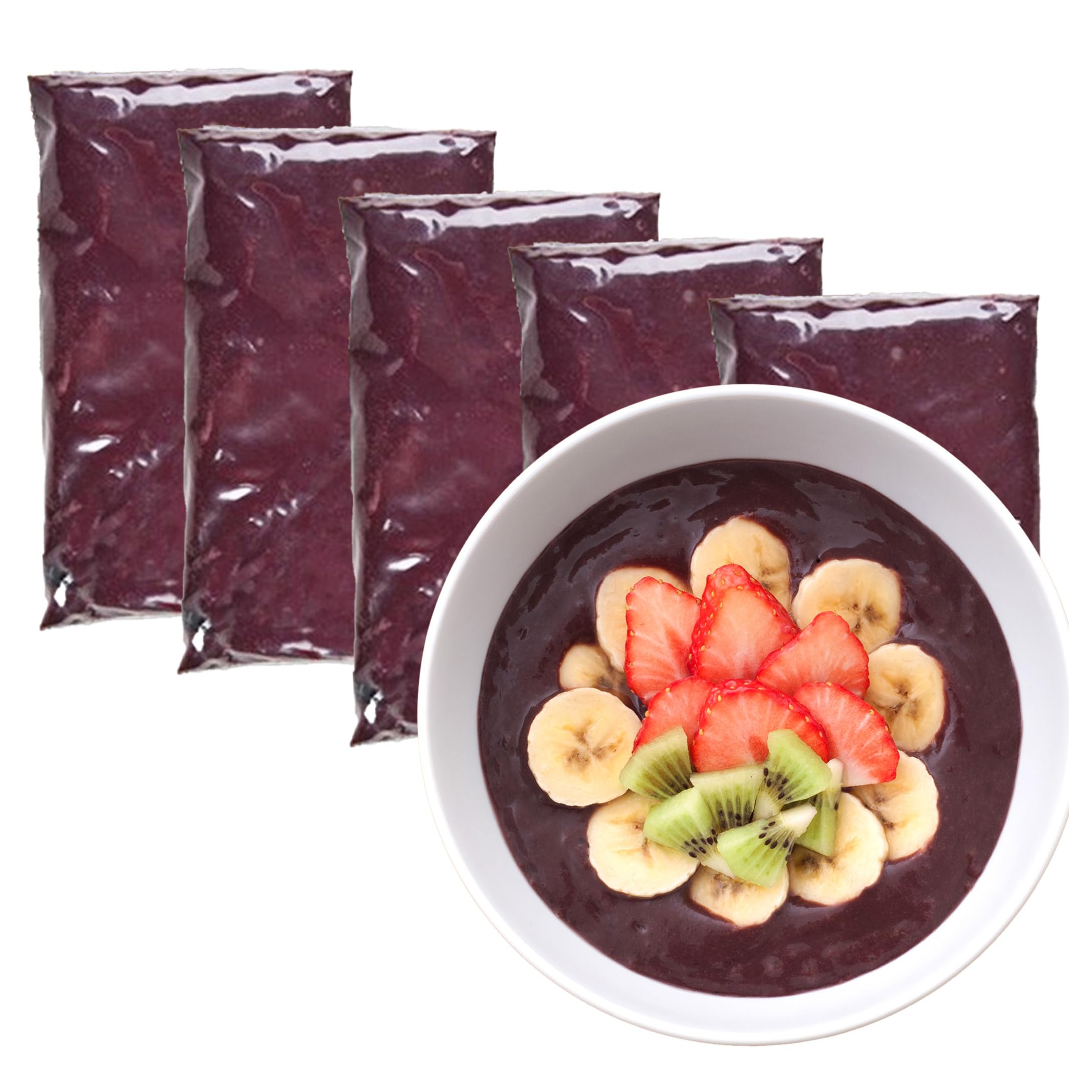 Amazon.co.jp: アサイー 冷凍 ピューレ 1㎏(100g×10袋入) 大容量 濃厚