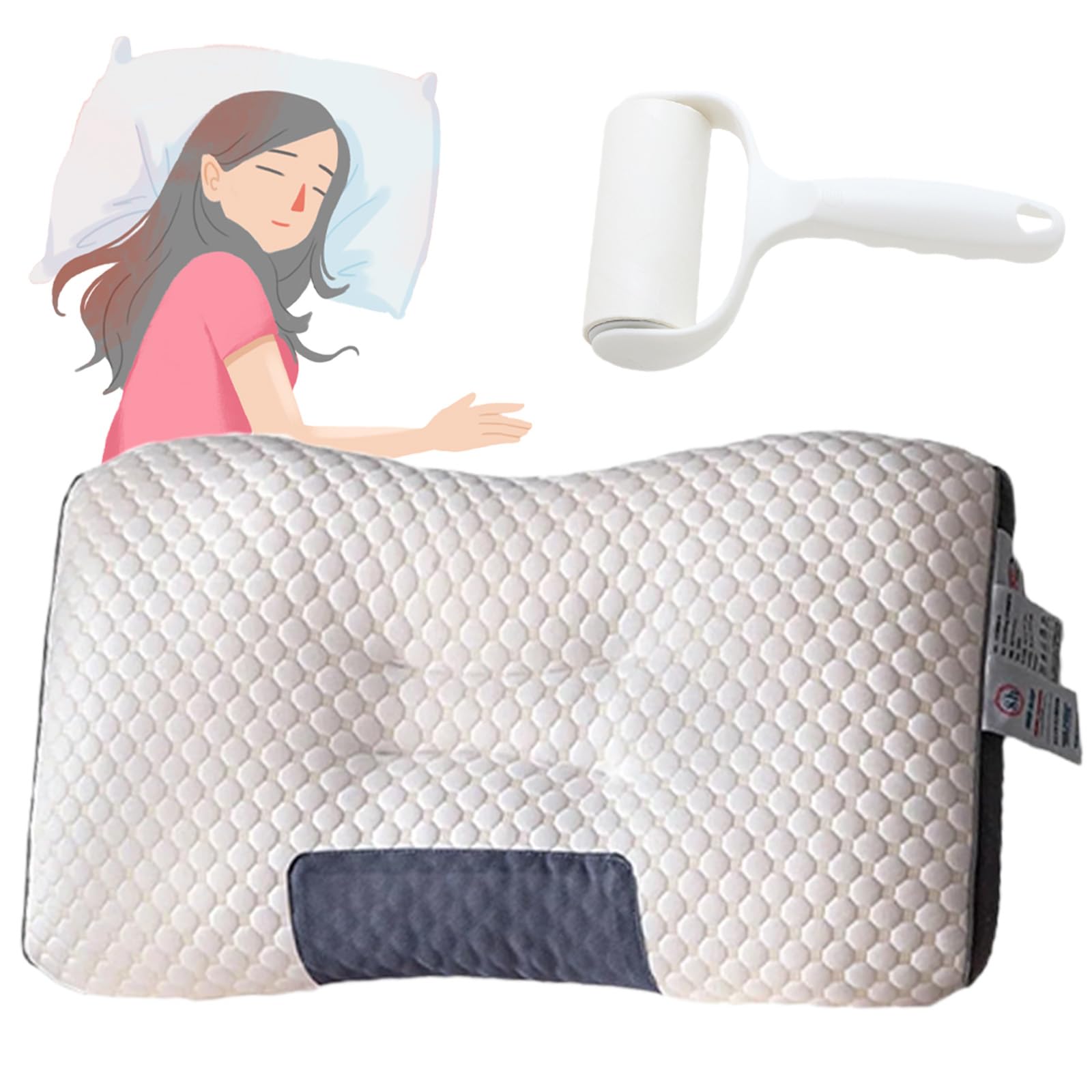 Snrtevu Outfany Cozy Cloud Pillow, Outfany Cozycloud Pillow, Welnax Cervical Pillow Machine Washable, Hilipert Memory Foam Pillow, Neck Support Sleep-Aid Massage Pillow (1PC MEDIUM)