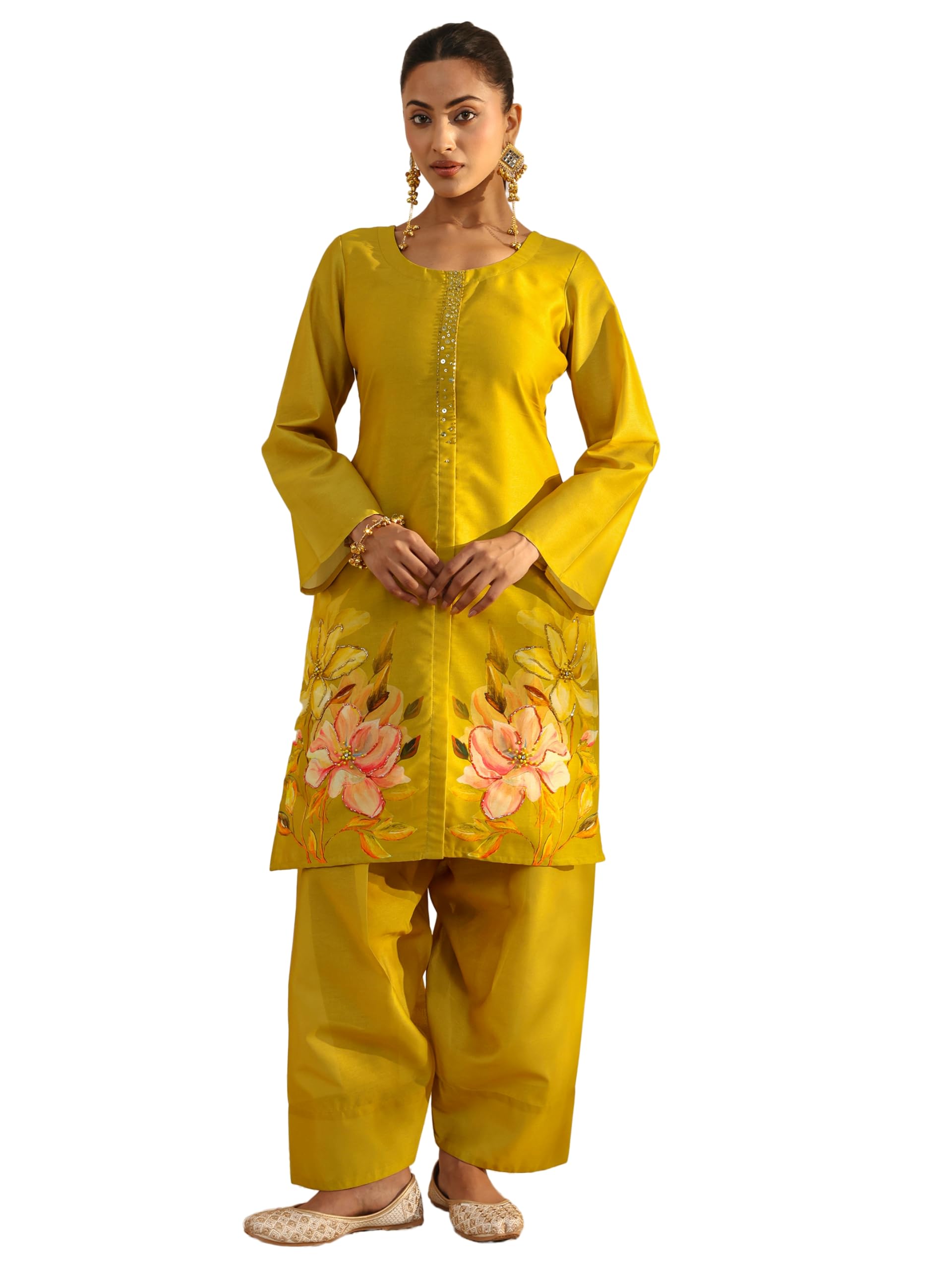 libas Printed Silk Blend Straight Kurta With Salwar | daily wear suit-picture-41