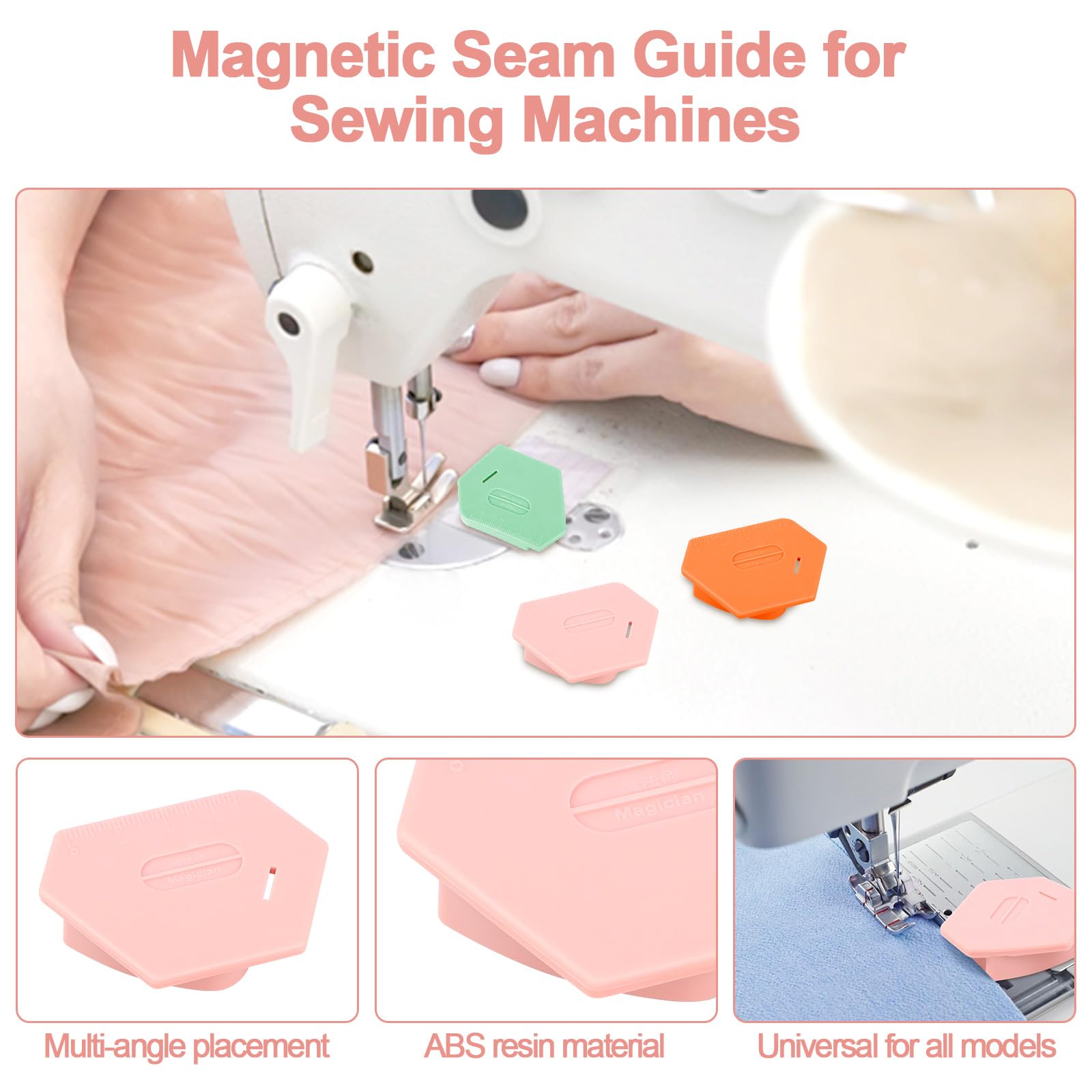 Set 3 Guide Magnetiche Per Macchina Da Cucire – Con Scala E Forte Magnetismo – Accessori Cucito - 2