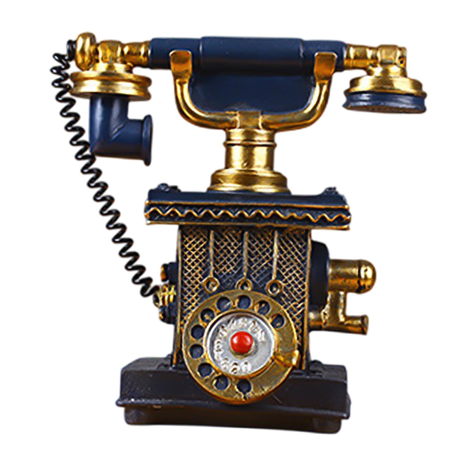 Bnf® Phone Model Large Creative Resin Vintage Rotary Telephone for Cafe Bar Store C02 | Home & Garden | Home D?©Cor | Figurines