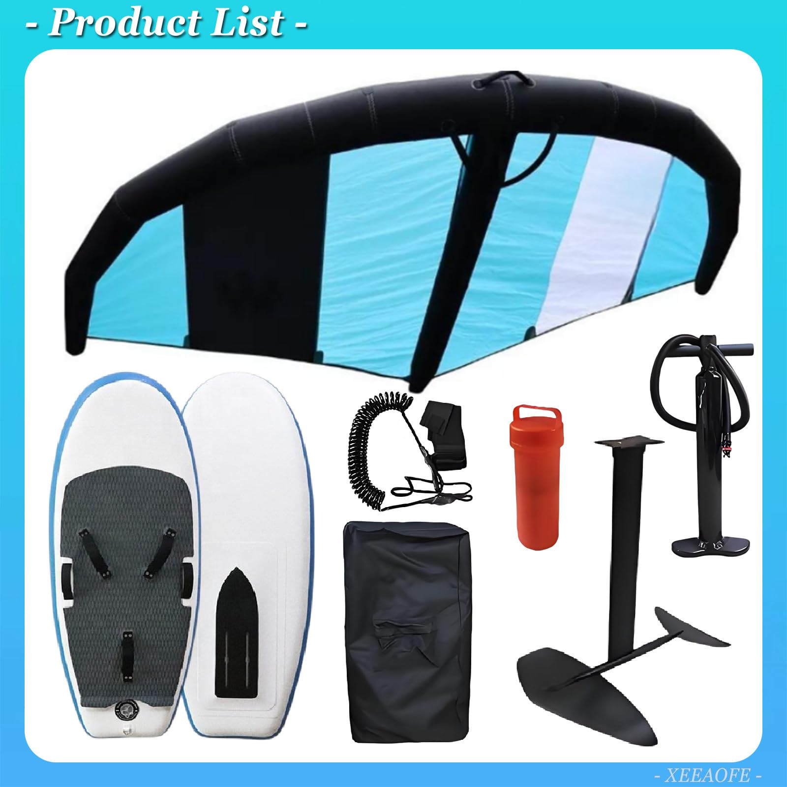 Wind Wingfoil e Tavola Hydrofoil con Hydrofoil, Tavola Hydrofoil Gonfiabile con Wind Wing Foil Gonfiabile e Hydrofoil, per Sport Acquatici all'aperto