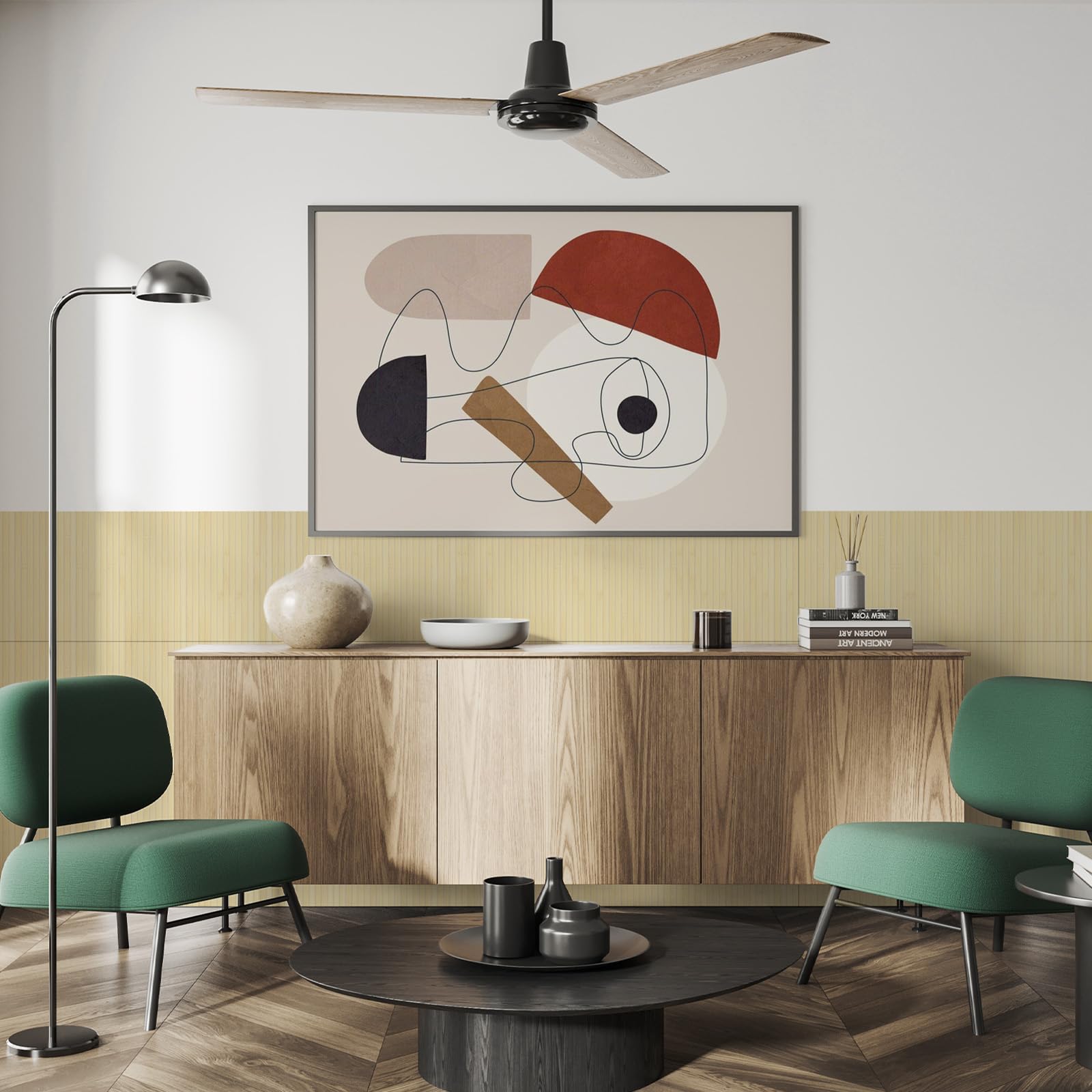Vieshful Paneles de Pared de Bambú Natural (40 x 240cm), Revestimiento Flexible para Decoración de Interiores, Listones de Madera para Isla de Cocina, Salón y Renovación de Muebles DIY Natural