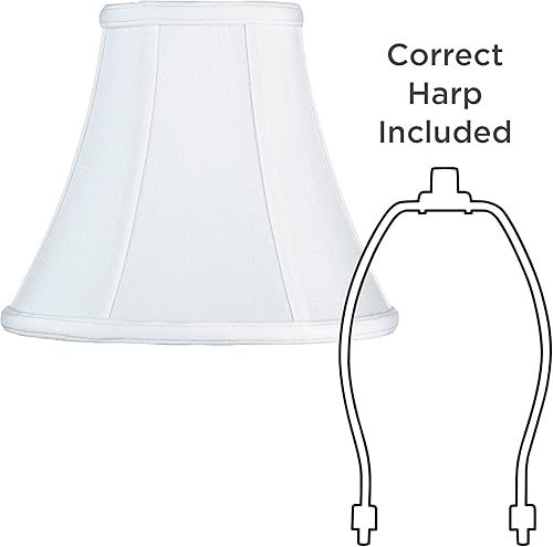 Miniatura 6 de Juego de 2 pantallas redondas de campana blanca, pequeña parte superior de 4.5 pulgadas x 9 pulgadas inferior x 8 pulgadas de inclinación x 7.5