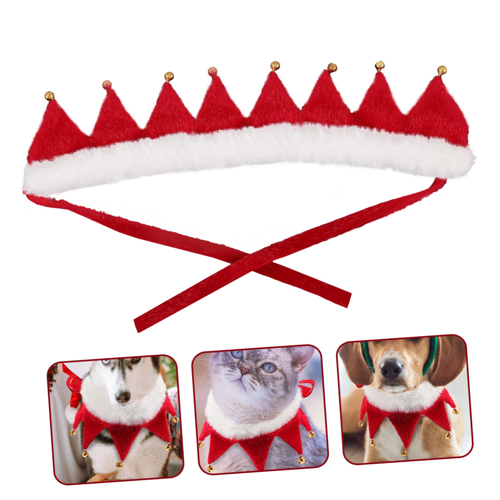 BESPORTBLE 5stücke Verstellbares Weihnachts-hundehalsband Mit Glöckchen Dekoratives Haustierhalsband Für Katzen Und Hunde Für Weihnachtsfeiern Und Fotoshootings