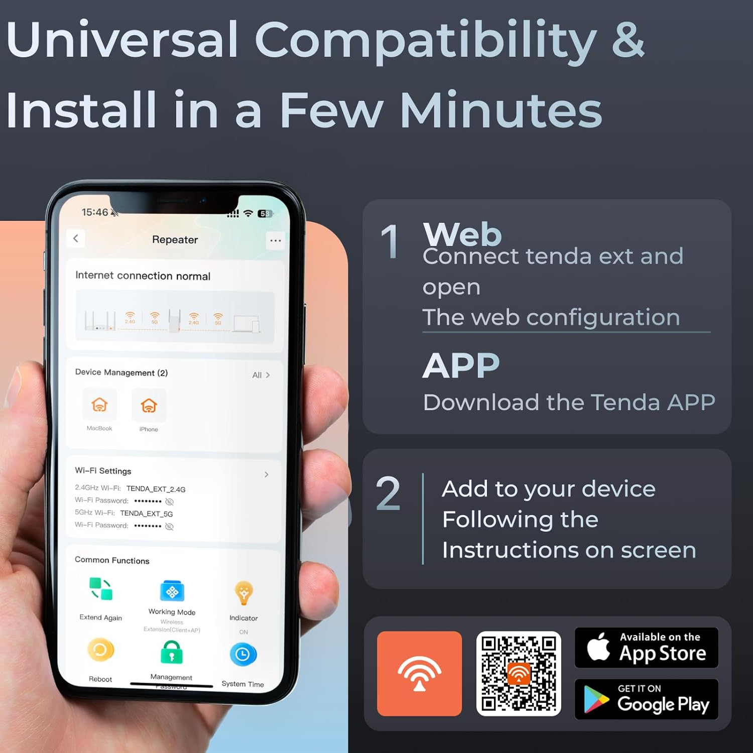 Tenda WiFi Range Extender AC1200, Dual-Band867Mbps 5GHz/300Mbps 2.4GHz, WiFi Booster Suitable for Every House, One Ethernet Port(A18 V4.0) - Image 6