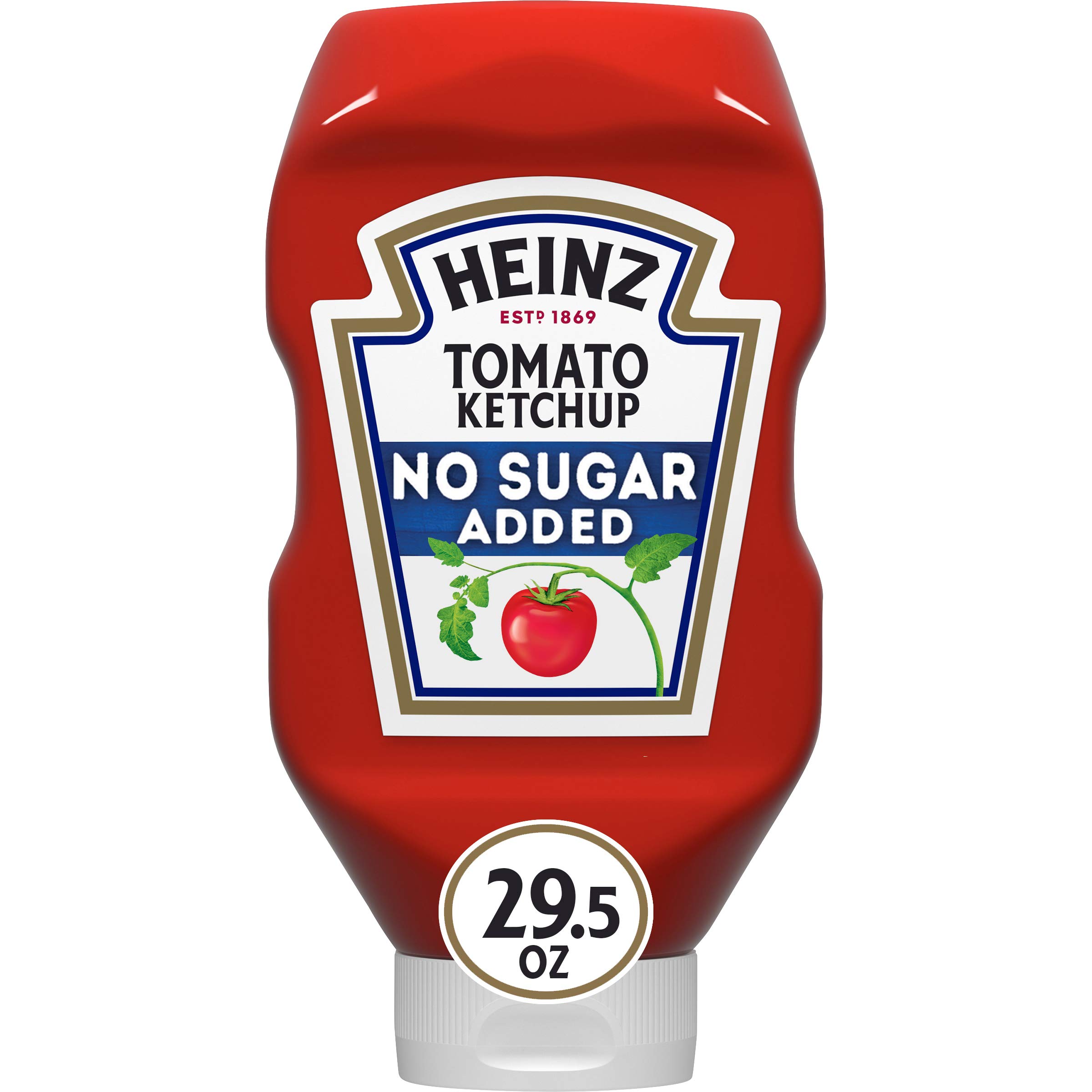Heinz No Sugar Added Tomato Ketchup (29.5 oz Bottles, Pack of 12)