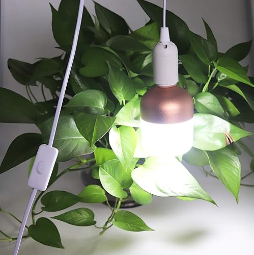 Miniatura 6 de REXTiN Paquete de 4 cables de extensión de enchufe de luz LED E26E27 de 5.9 pies con interruptor de encendidoapagado y enchufe de alimentación de CA