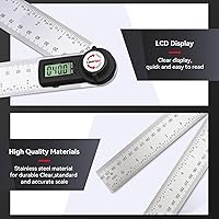 Vista 3 de GemRed 82305 - Transportador de ángulos digital (Acero inoxidable 300mm)