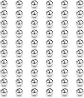 Vista 3 de D.Bella Bolas de repuesto de acero quirúrgico 316L, joyería para el cuerpo, piercing de barra, 14G, 16G, 0.118 in, 0.197 in, 0.315 in, bolas