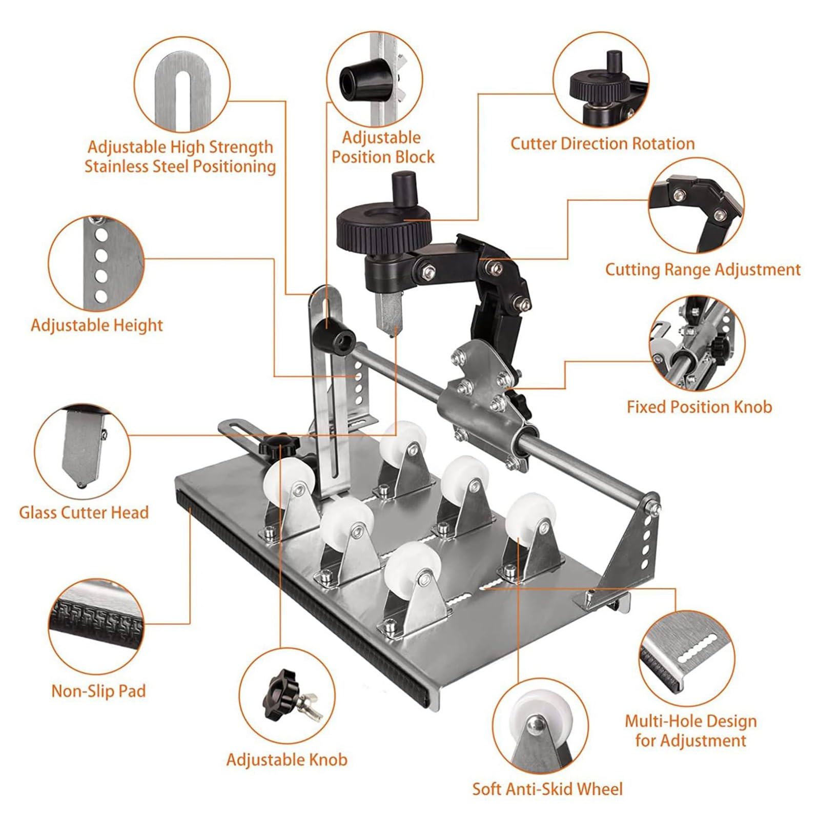 Kit Professionale Per Tagliare Bottiglie Di Vetro, Tagliavetro Di Precisione Fai Da Te, Per Bottiglie Quadrate, Rotonde E Irregolari, Strumenti Per Tagliare Bottiglie Wine Fix