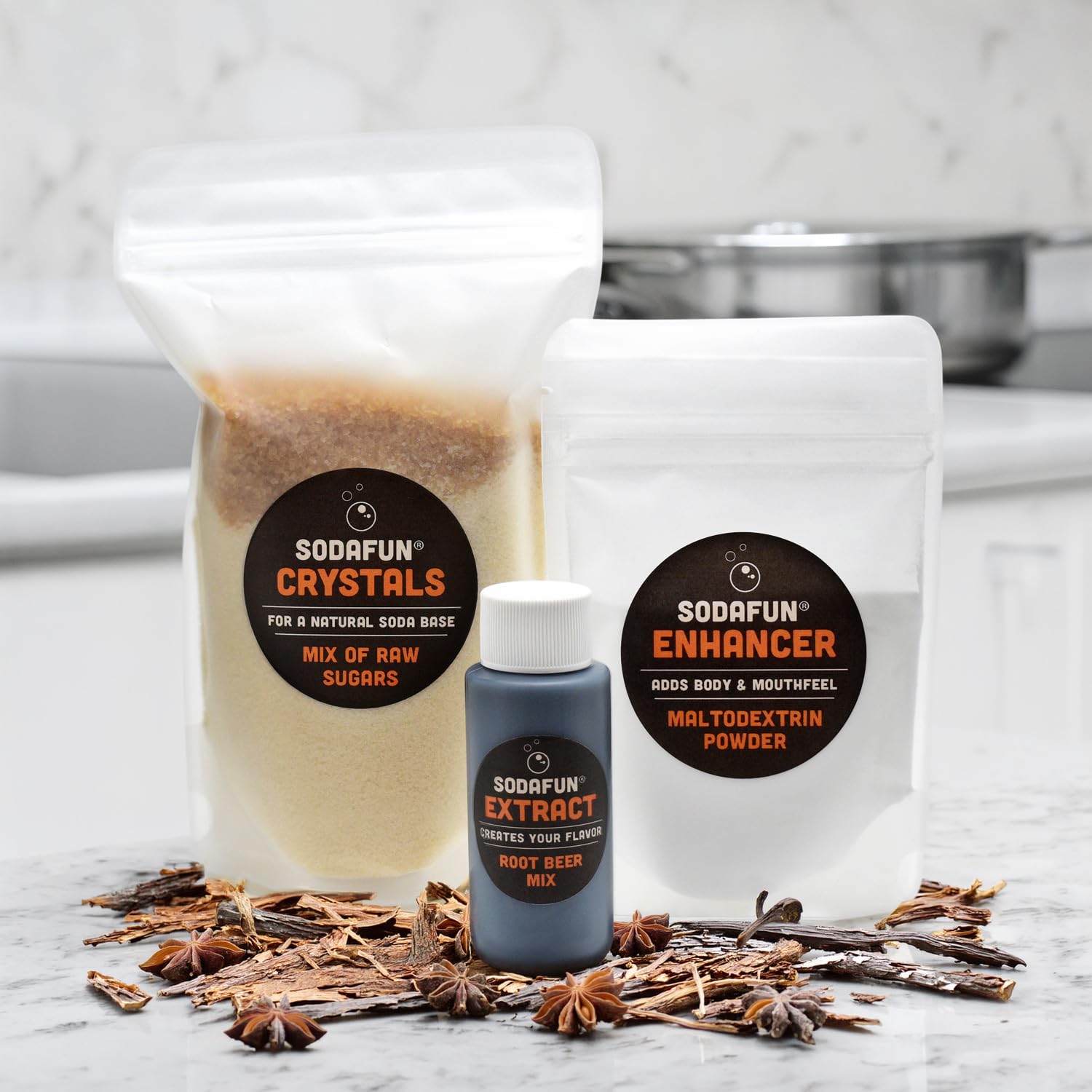 Kit de cerveza de raíz con botellas - Equipo completo y suministros - Kit de preparación de inicio para el hogar - Recetas de cerveza de raíz de 1 galón