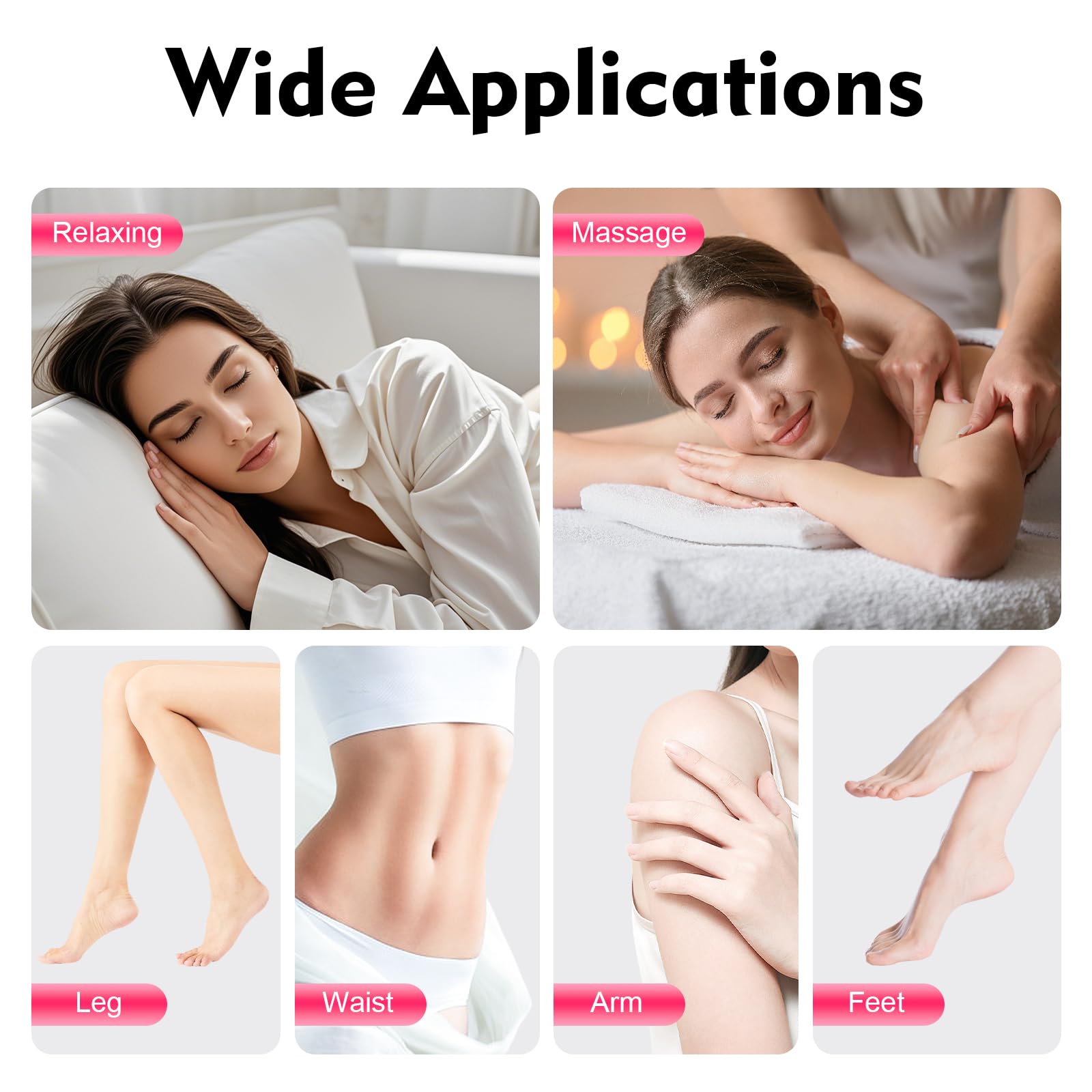 Lymphdrainage Gerät Ganzkörpermassagekostüm mit 7 Massageintensitätsstufen, Infrarotwärme und Luftdruckmassage, 35-80°C Warmhalten Rosa
