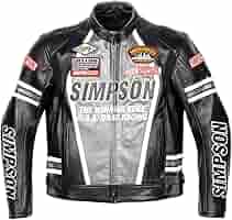 SIMPSOM レザー バイクジャケット 楽天市場】SIMPSON/シンプソン メッシュフェイクレザー