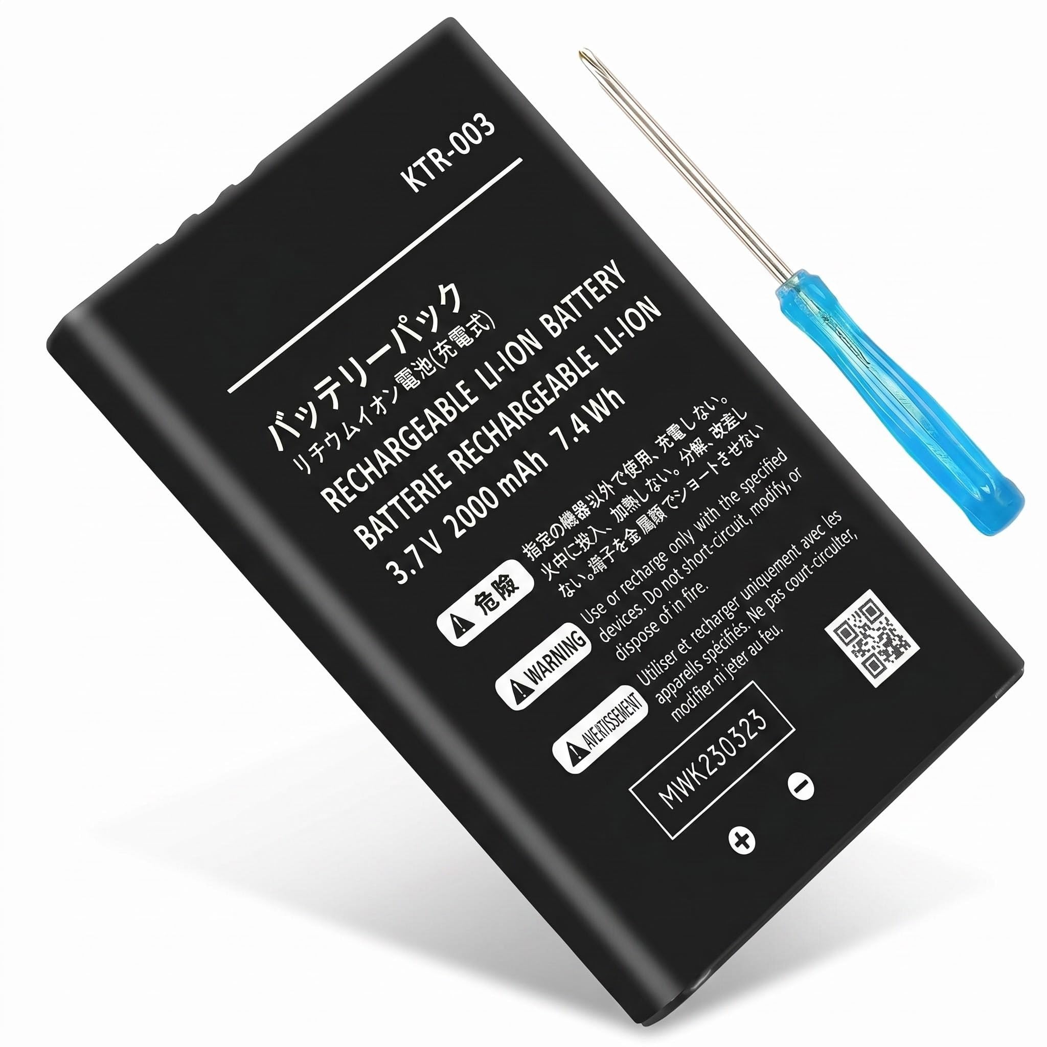 KTR-003 3.7V 2000mAh Li-ion Replacement Battery for Nintendo New 3DS