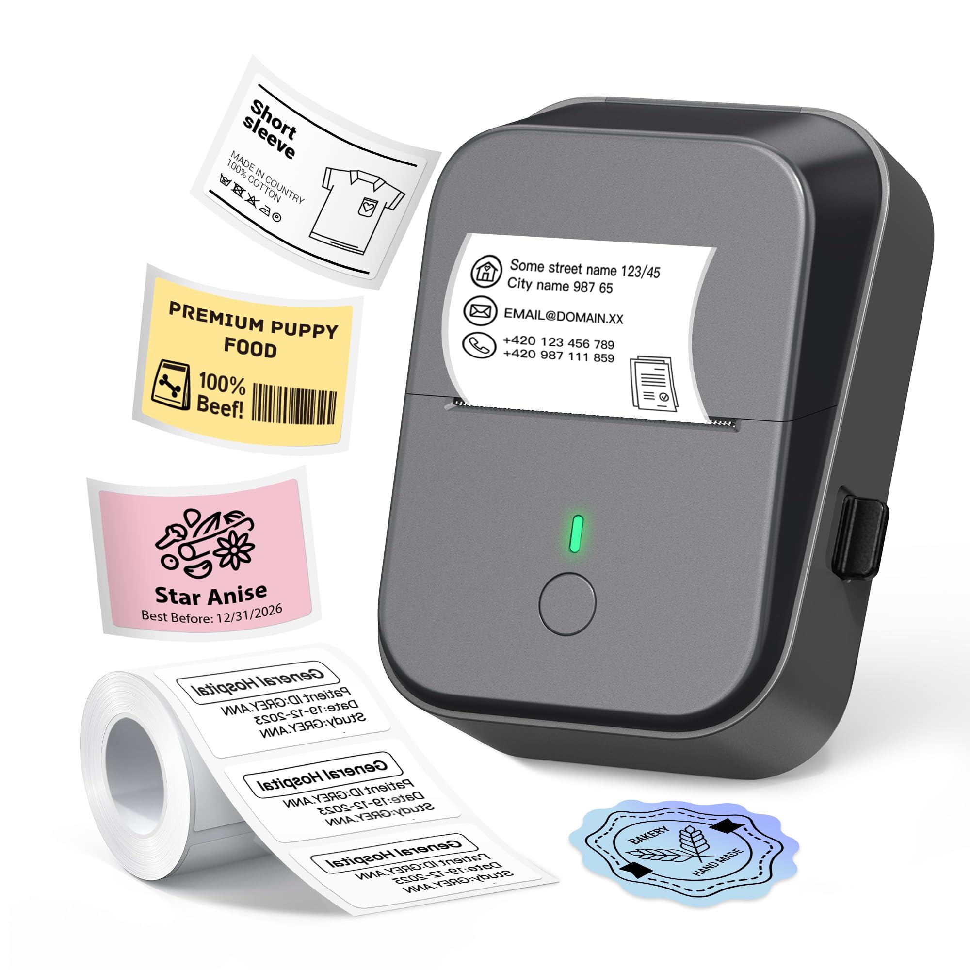 PM260 Label Maker Machine with Tape, 2 Inch Label Tape Maker Bluetooth Label Printer, Inkless Portable Label Maker with Smart AI APP for Home, Kitchen, School, Office Organization, image 1