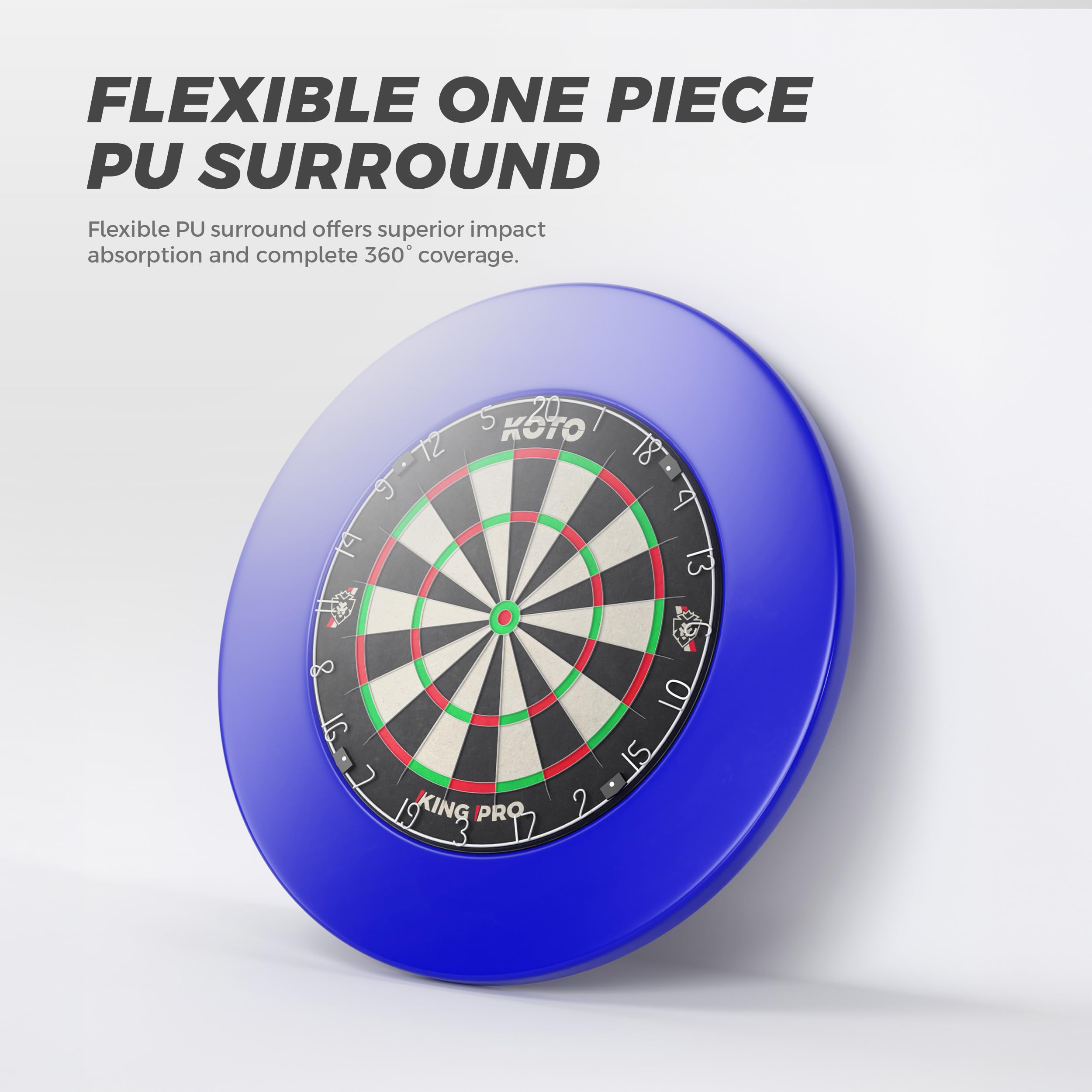 KOTO darts DARTSHOPPER – Protezione Muro Dartboard Blu, Protezione per Freccette, Surround per Freccette, Misura Ufficiale