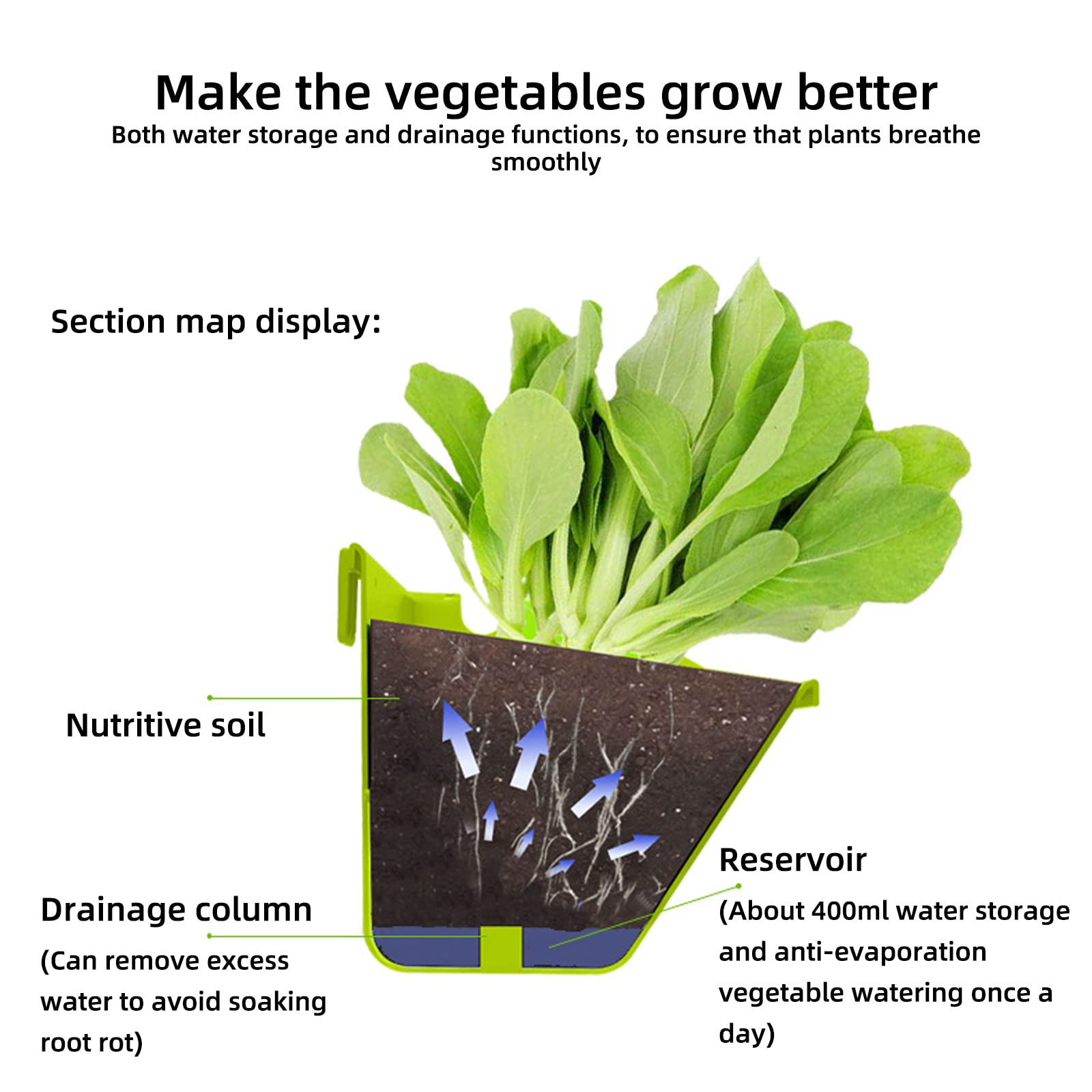8 vasi per piante da appendere, fioriera verticale da giardino, tasca da parete, cestino per fiori da appendere all'aperto, per recinzioni, balconi, ringhiere, mensole con gancio staccabile, per