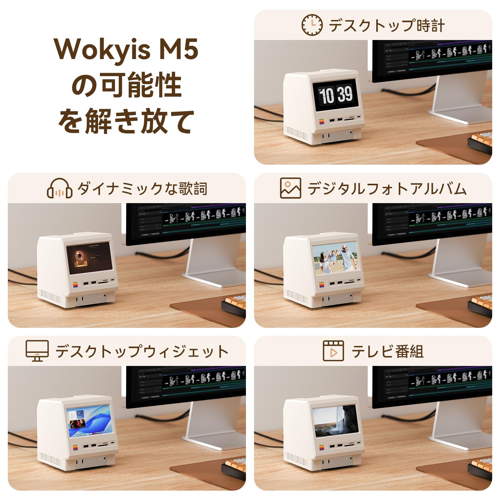 Amazon.co.jp: Wokyis M5 レトロデザインドックステーション（Mac mini