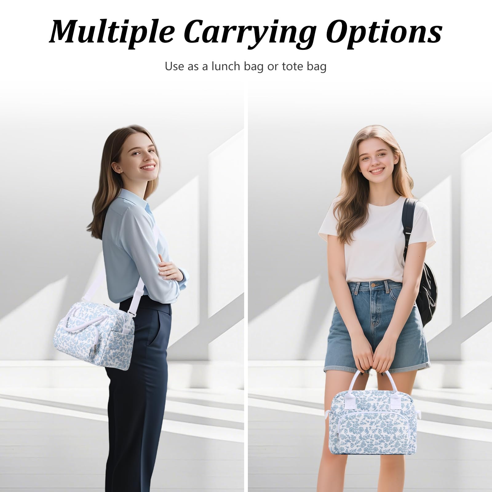 AOTM Lunch Bags for Women 12L Large Insulated Lunch Box with Adjustable Shoulder Straps - Image 4