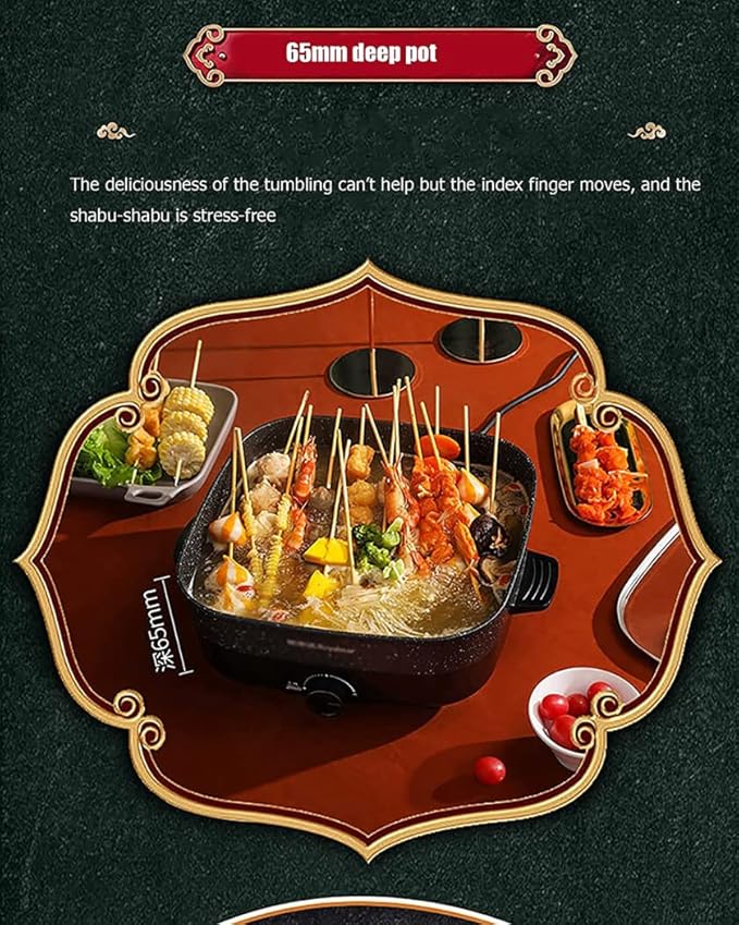 Olla Eléctrica Portátil 5L Antiadherente 1360W para Viaje y Dormitorio miniatura 3