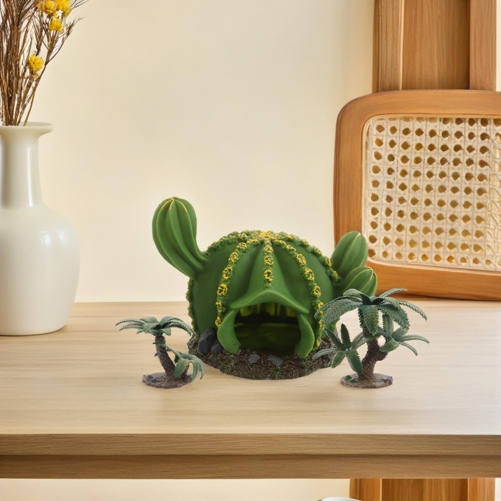 ibasenice 3pezzi Alberi Miniatura Realistici per Decorazione Paesaggistica di Acquario Accessori per Habitat di Rettili Piante di Cactus Simulati Elementi di Paesaggio per Acquario