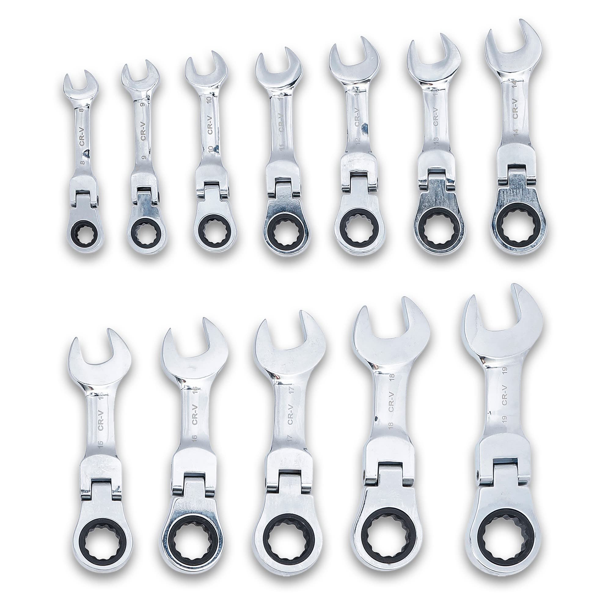 BGS Diy 30003 | Ratchet Combination Spanner Set | Extra Short | 8