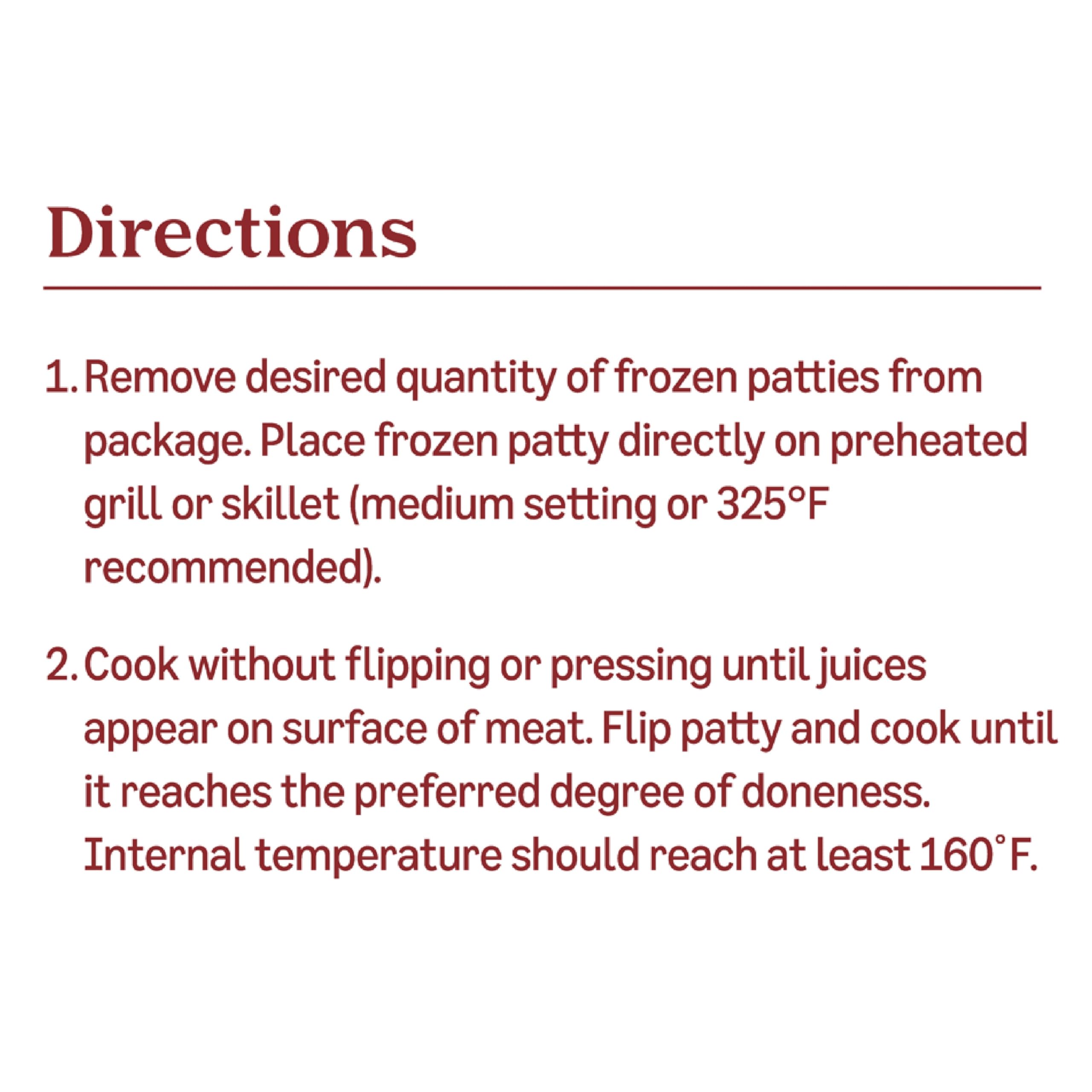 Amazon Grocery Ground Beef Burgers 80 Lean 20 Fat 32 Oz 8 Ct Frozen Previously Fresh Brand Packaging — view 4