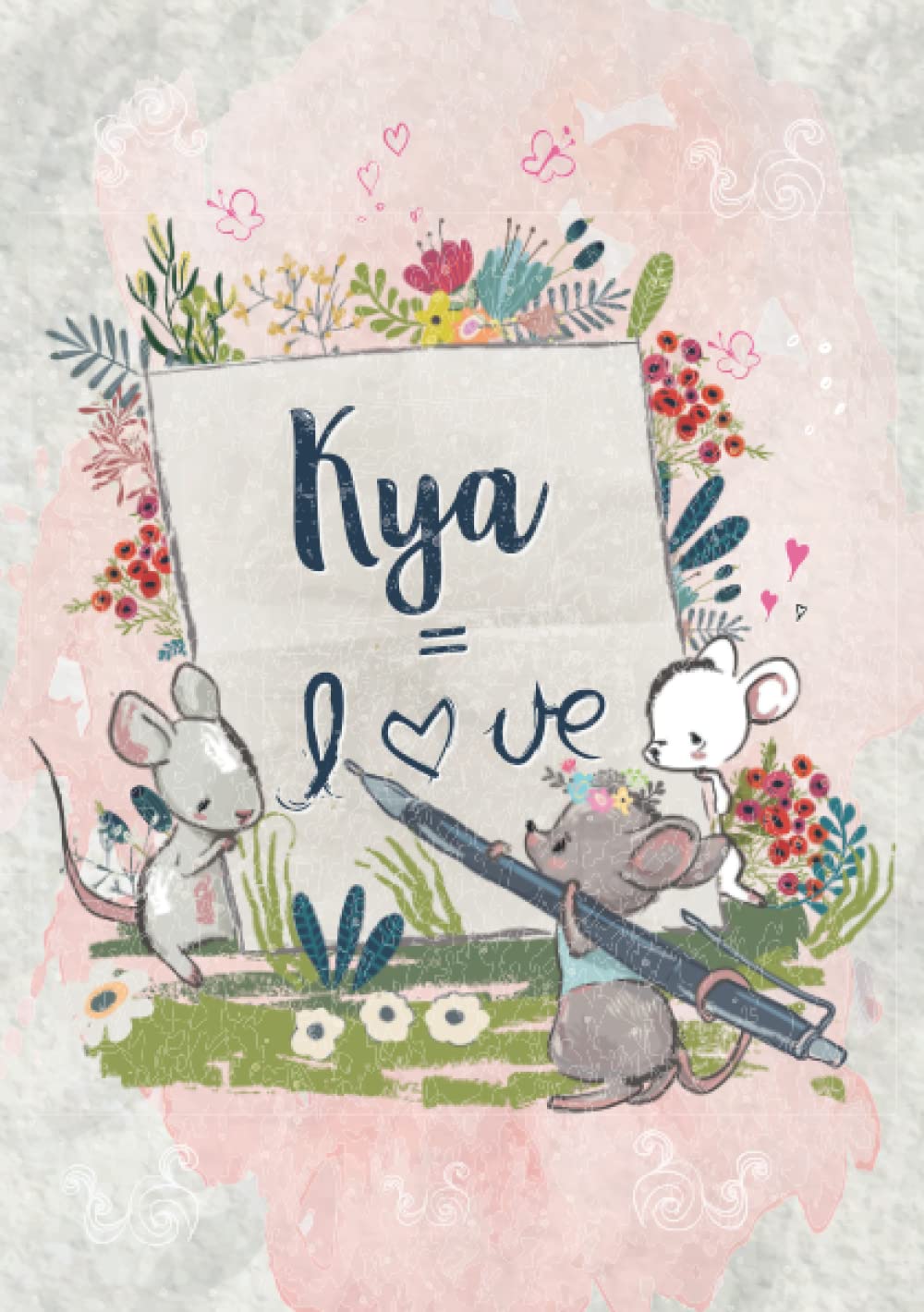 Kya: Notebook A5 | Personalized name Kya | Birthday gift for women, girl, mom, sister, daughter ... | Letter: Kya = LOVE | 120 lined pages journal, small size A5 (ca. 6 x 9 inches)
