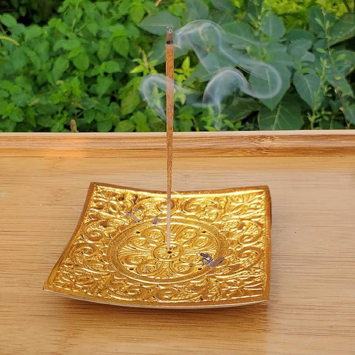 Pure Source India Aluminum Agarbatti Stand, Hand Carved Rust Proof (4 Inch x 4 Inch - Gold) (B0CG24ZLWW) Amazon Price History, Amazon Price Tracker
